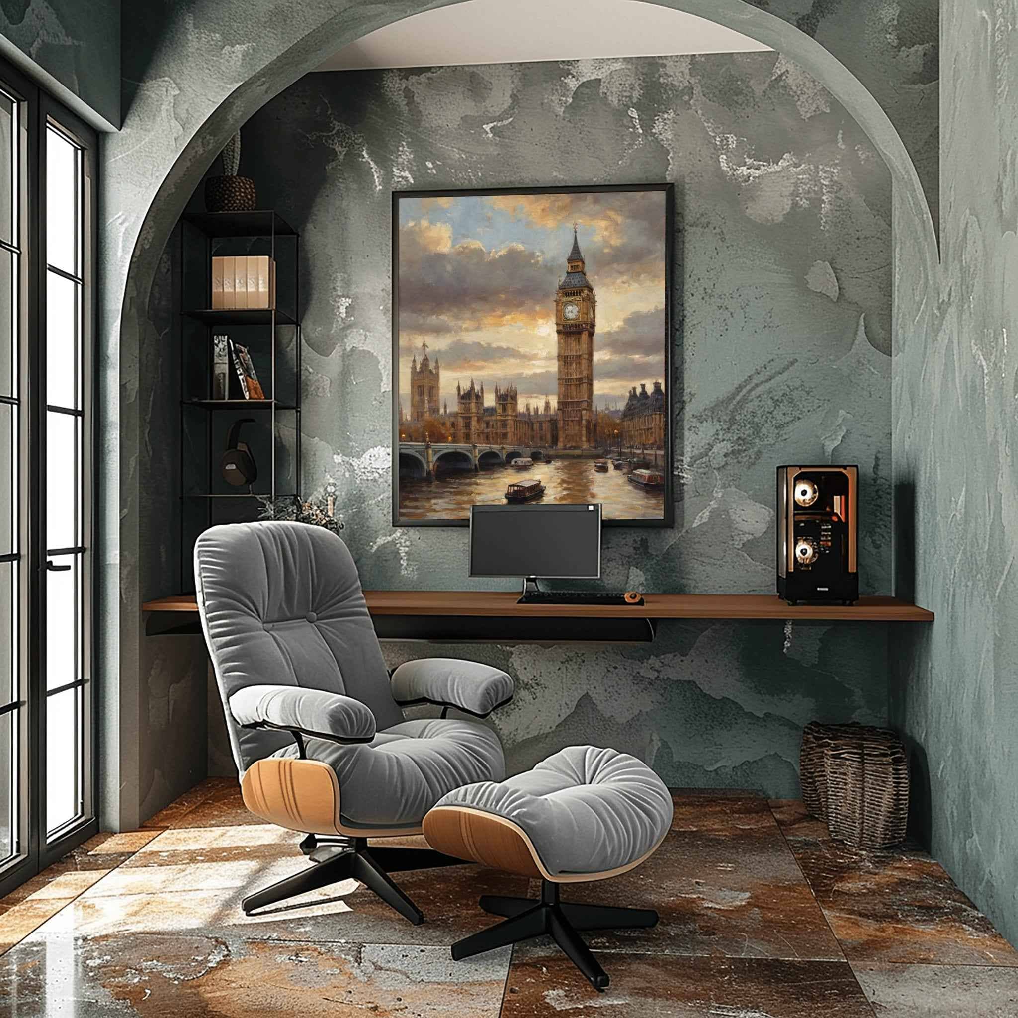 Big Ben Poster Canvas Artwork - London Collection