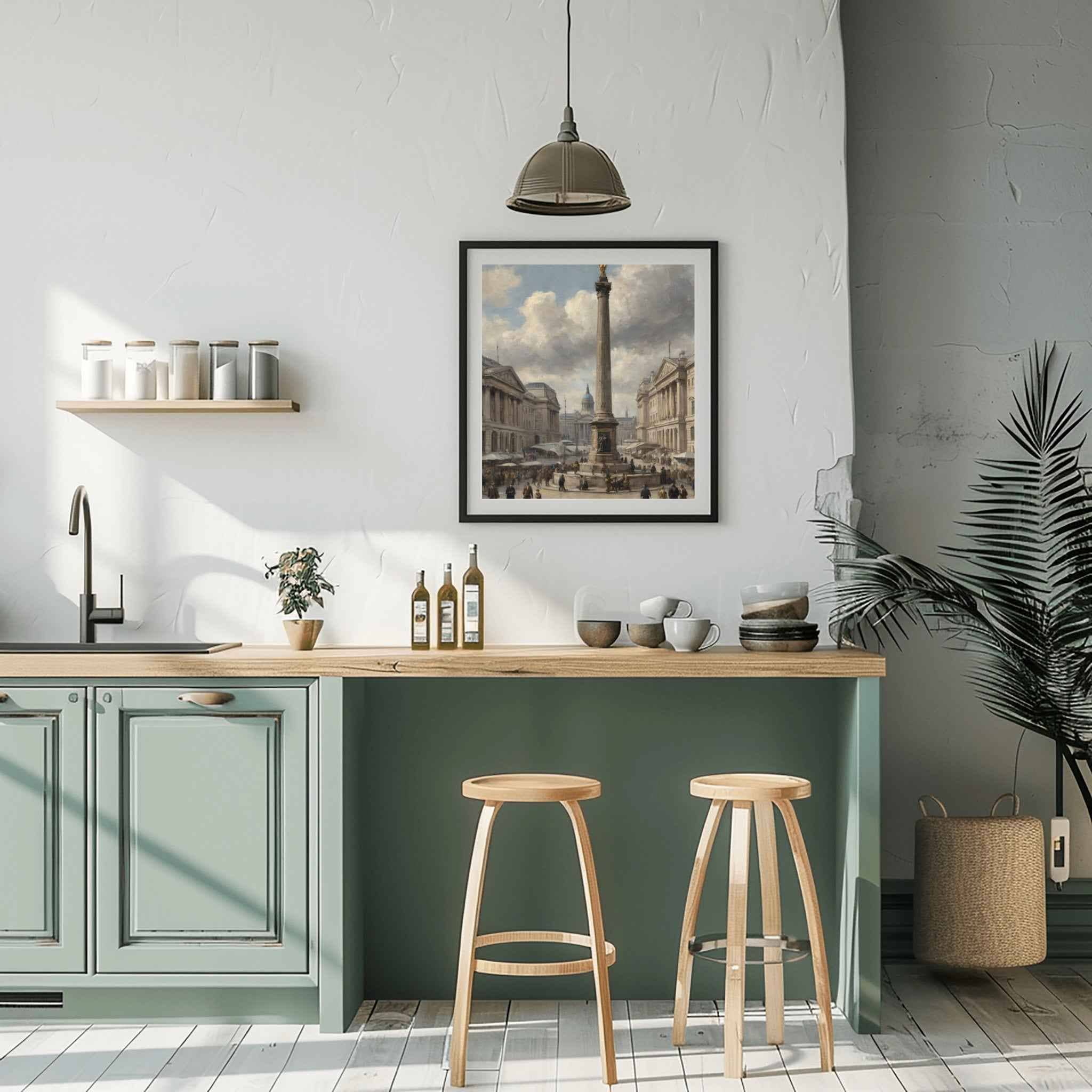 Trafalgar Square Poster Canvas Artwork - London Collection