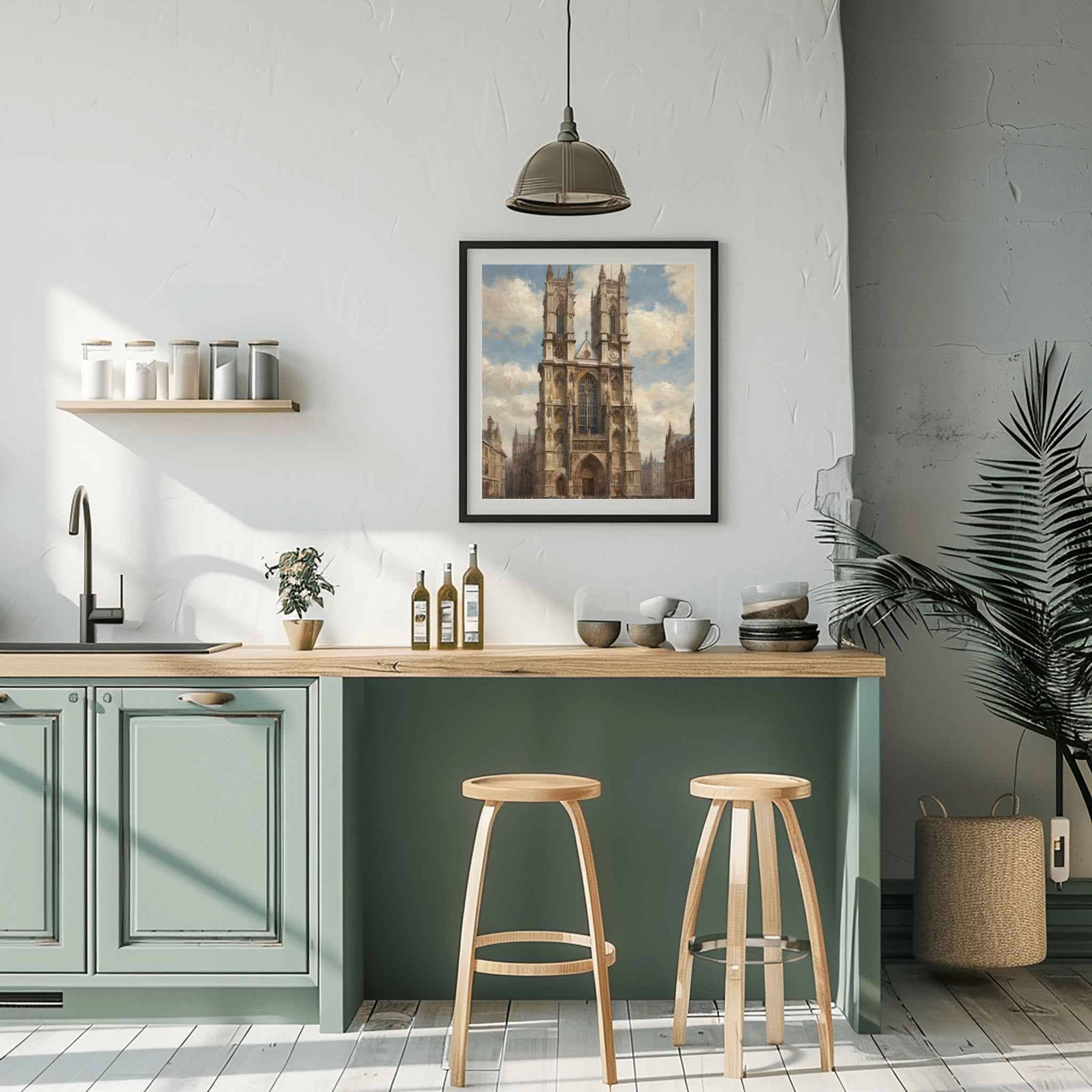 Westminster Abbey Poster Canvas Artwork - London Collection