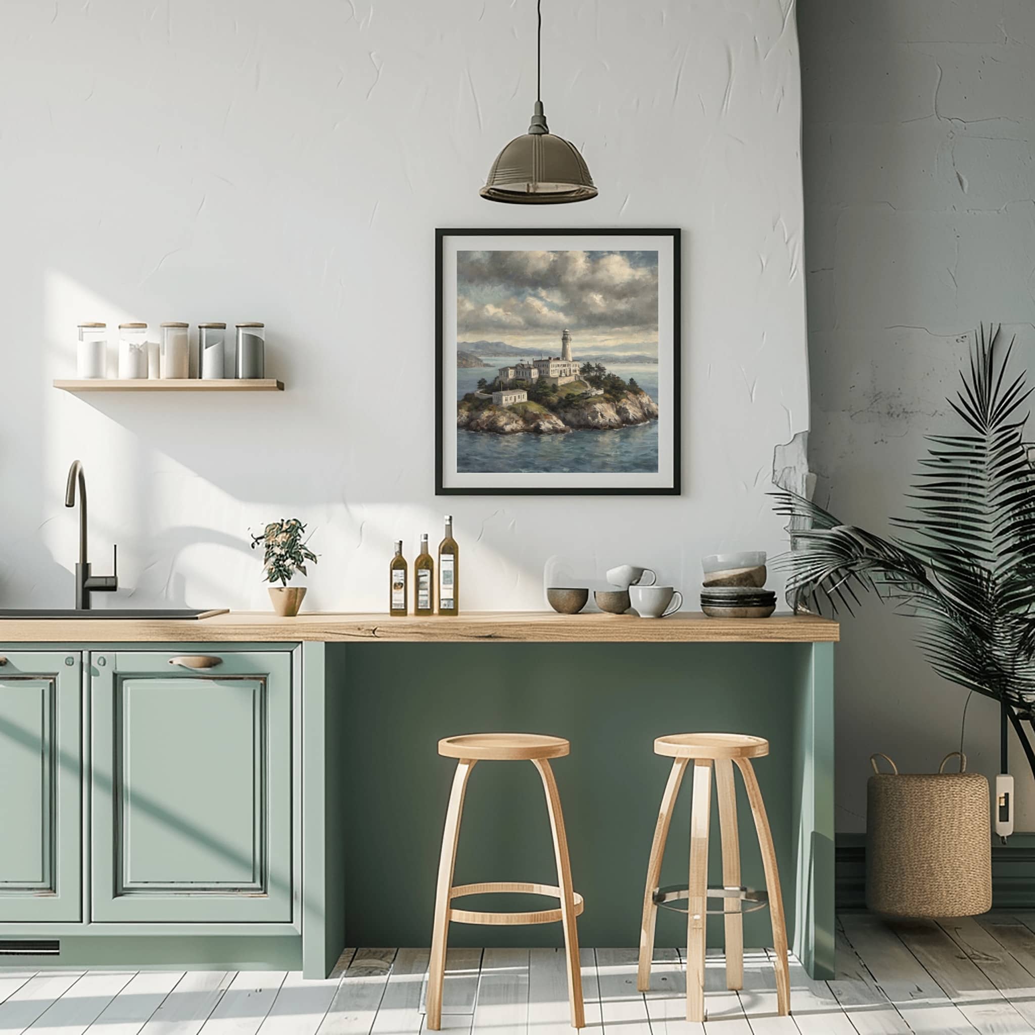 Alcatraz Poster Canvas Artwork - San Francisco Collection