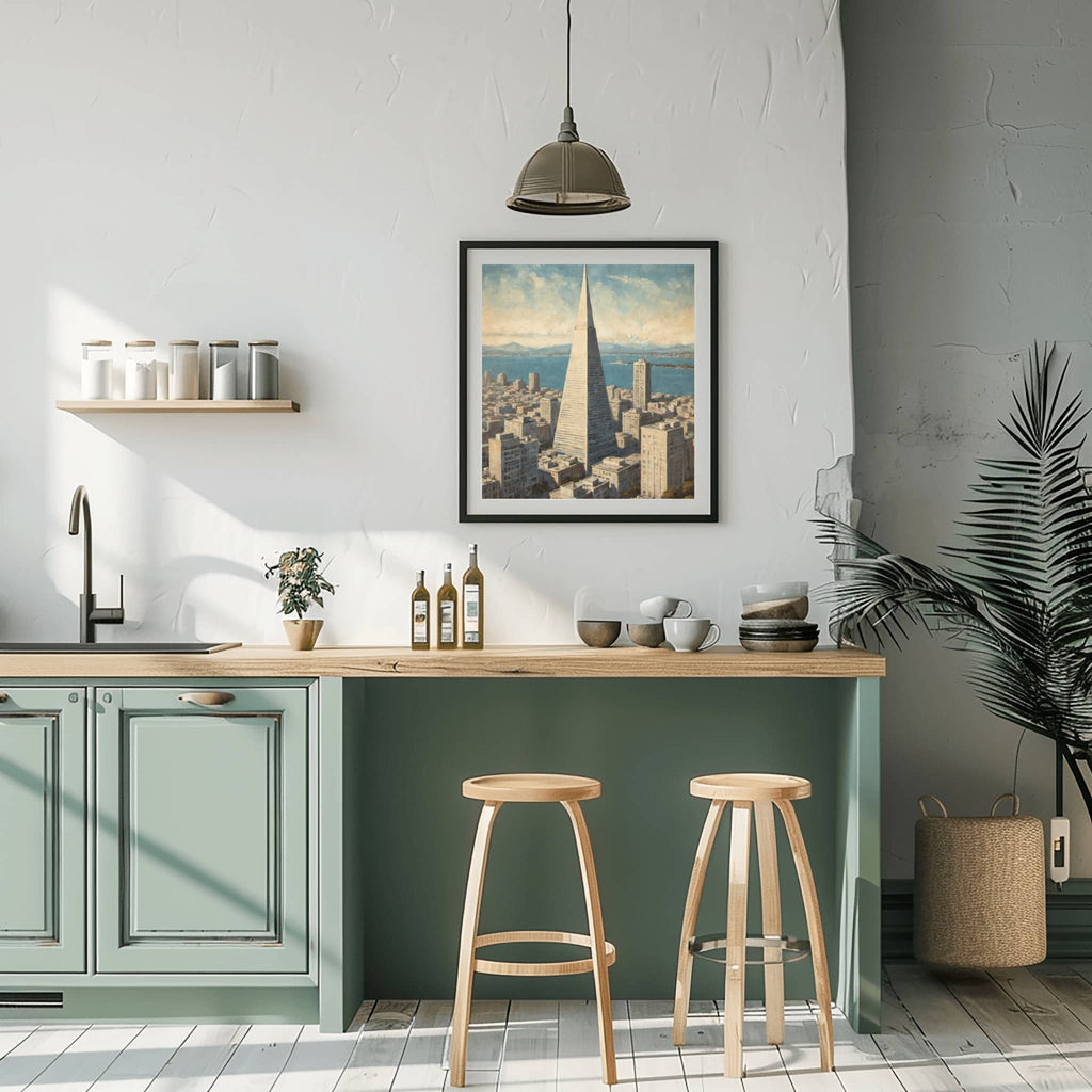 Transamerica Pyramid Poster Canvas Artwork - San Francisco Collection