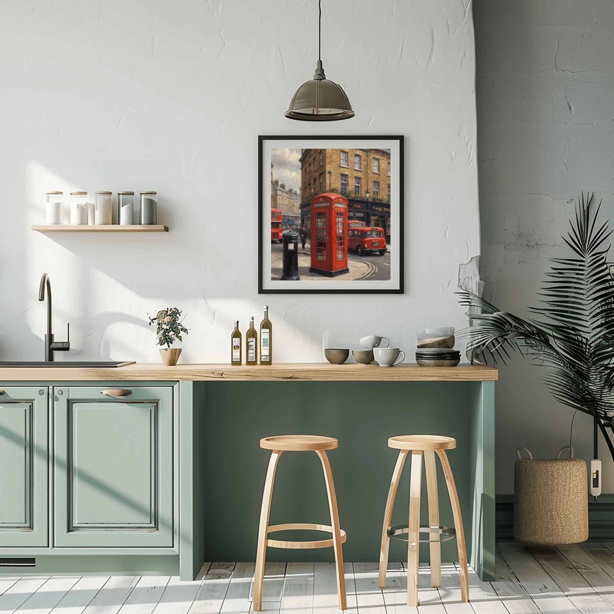 Red Telephone Box Poster Canvas Artwork - London Collection