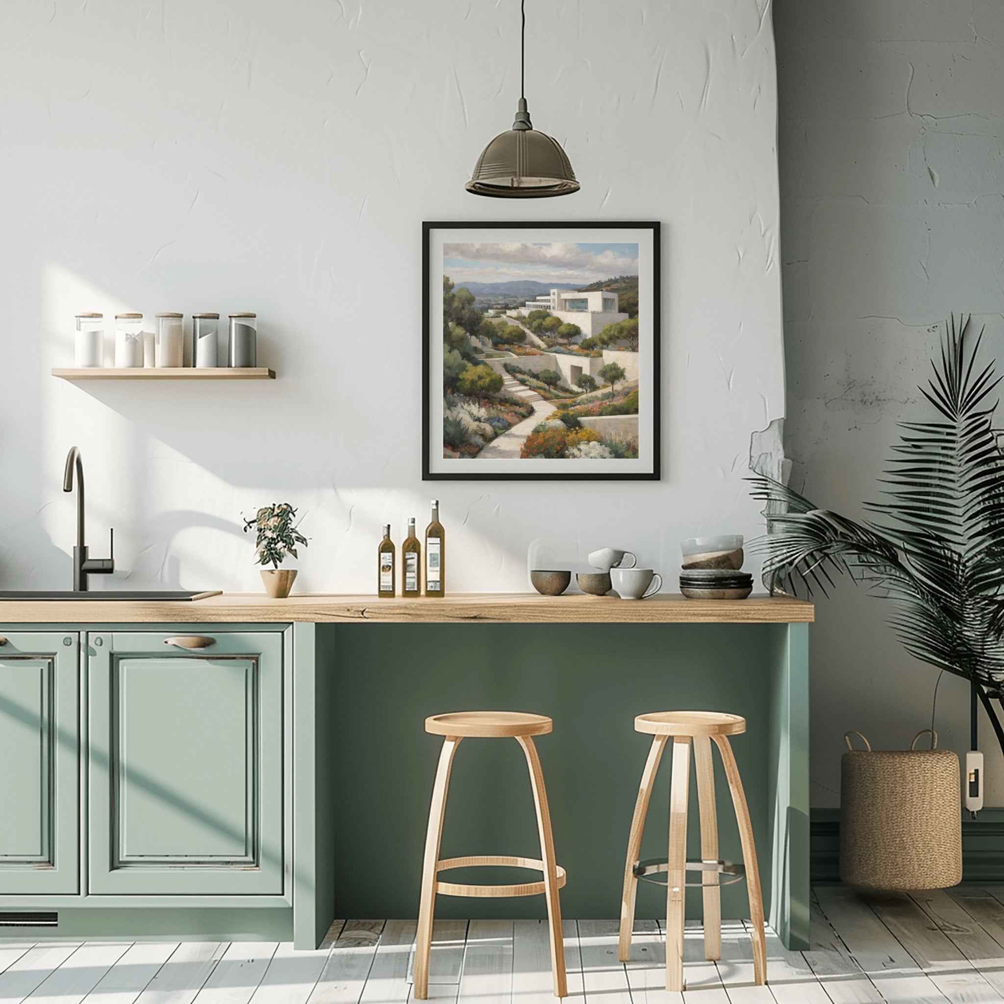 The Getty Center Poster Canvas Artwork - Los Angeles Collection