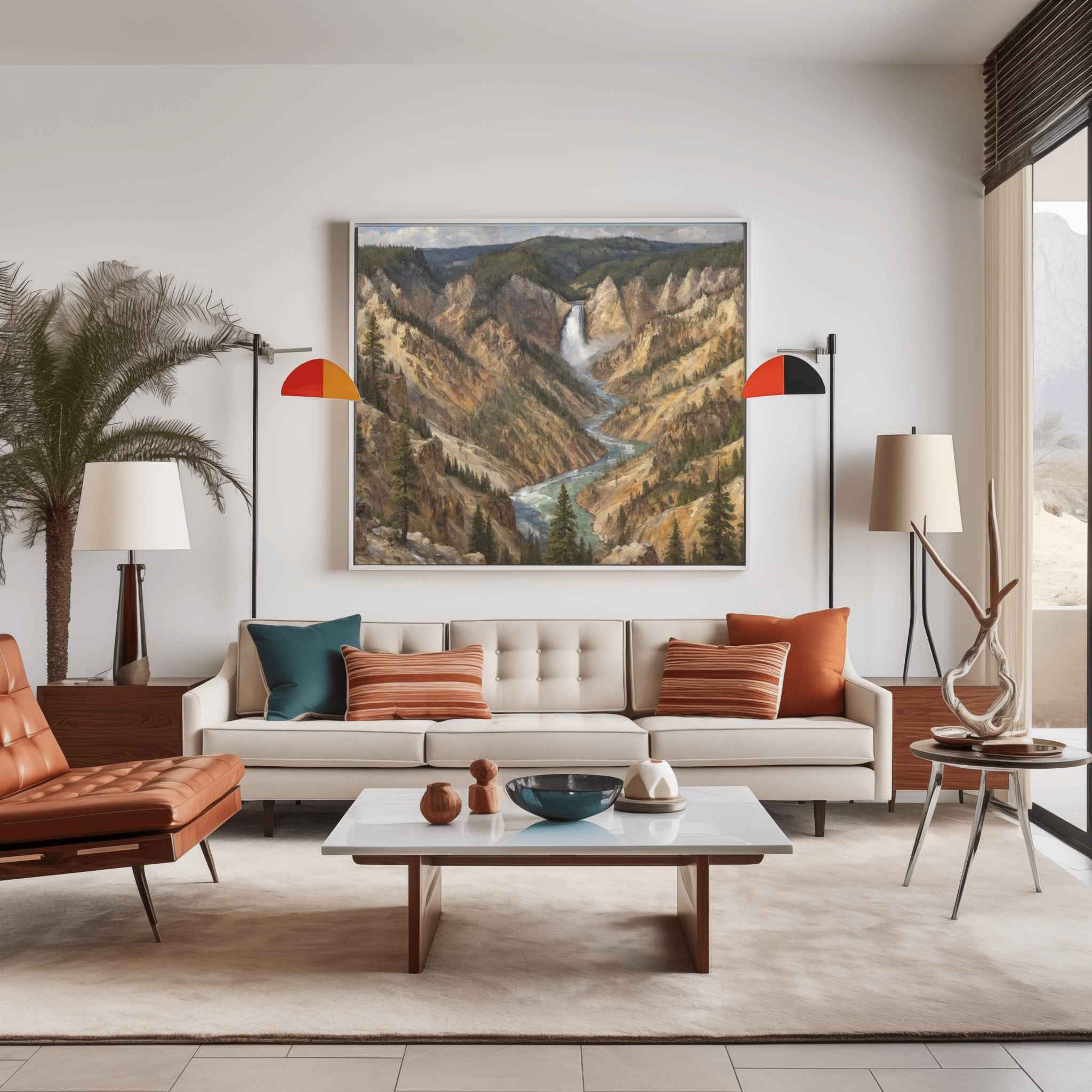 Grand Canyon Waterfall Poster Canvas Yellowstone National Park Collection