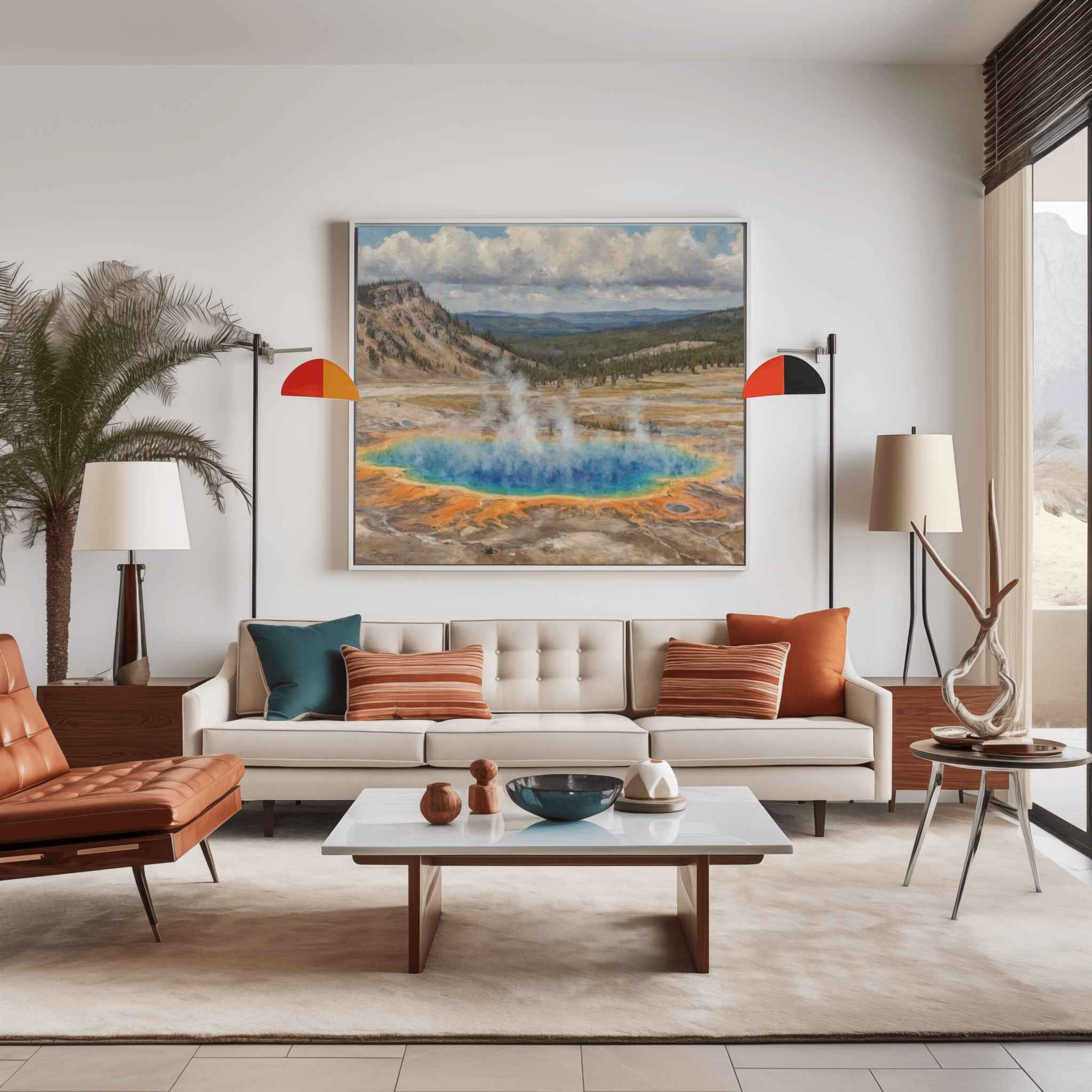 Grand Prismatic Spring Poster Canvas Yellowstone National Park Collection