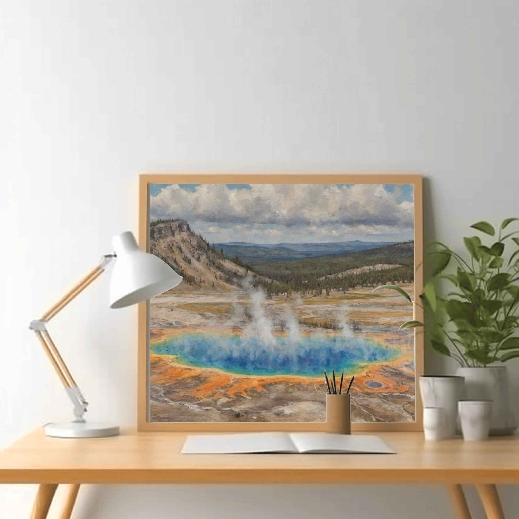 Grand Prismatic Spring Poster Canvas Yellowstone National Park Collection