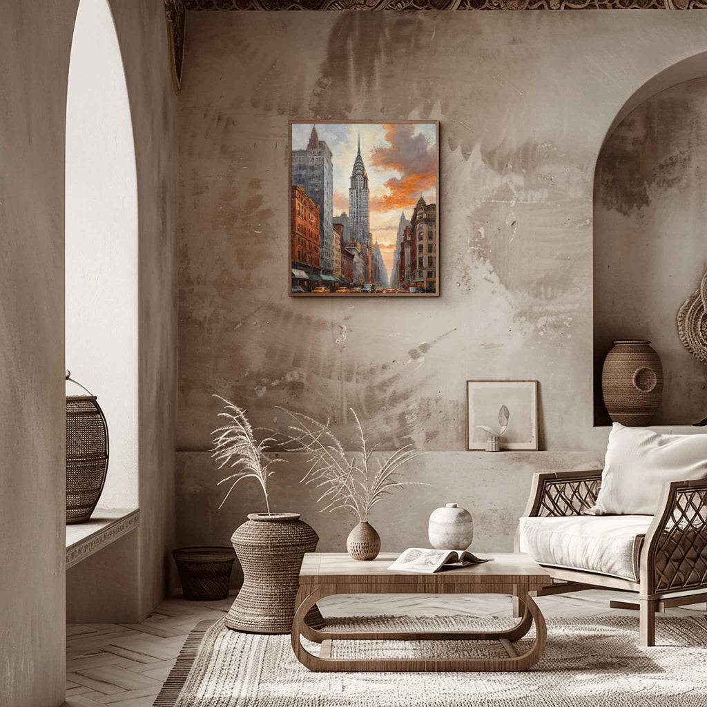 Chrysler Building Poster Canvas Artwork - New York Collection