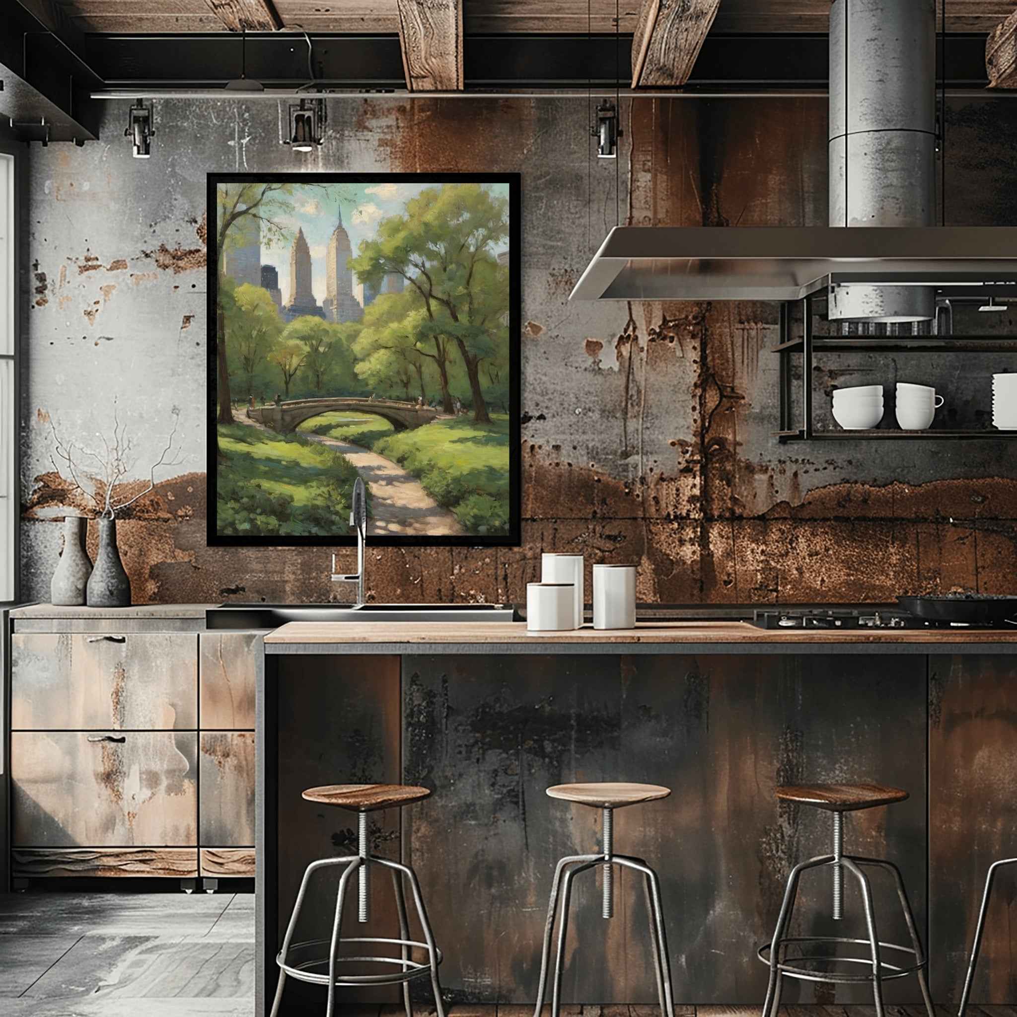 Central Park Poster Canvas Artwork - New York Collection