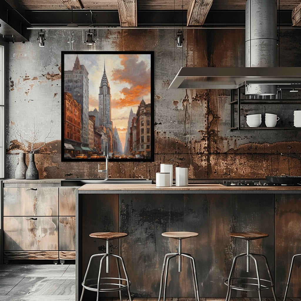 Chrysler Building Poster Canvas Artwork - New York Collection