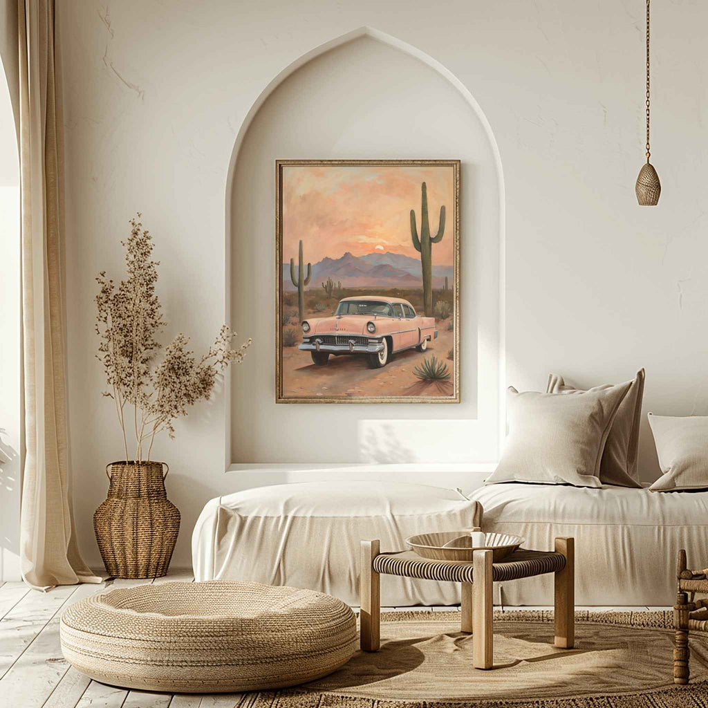 1956 American Formal Luxury Sedan - Desert Edition | Poster Canvas - AquilVision