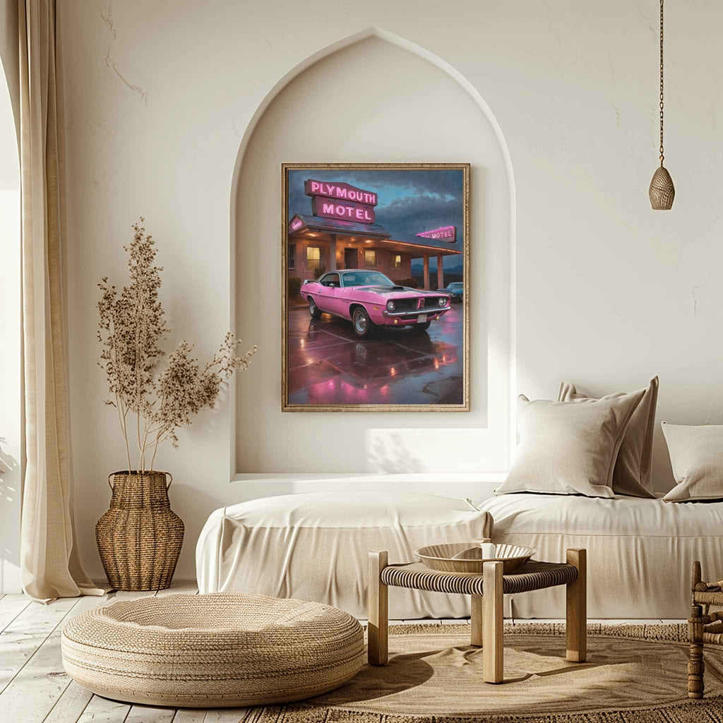 1970 Cuda High-Impact Era - Vintage Hotel Edition | Poster Canvas - AquilVision