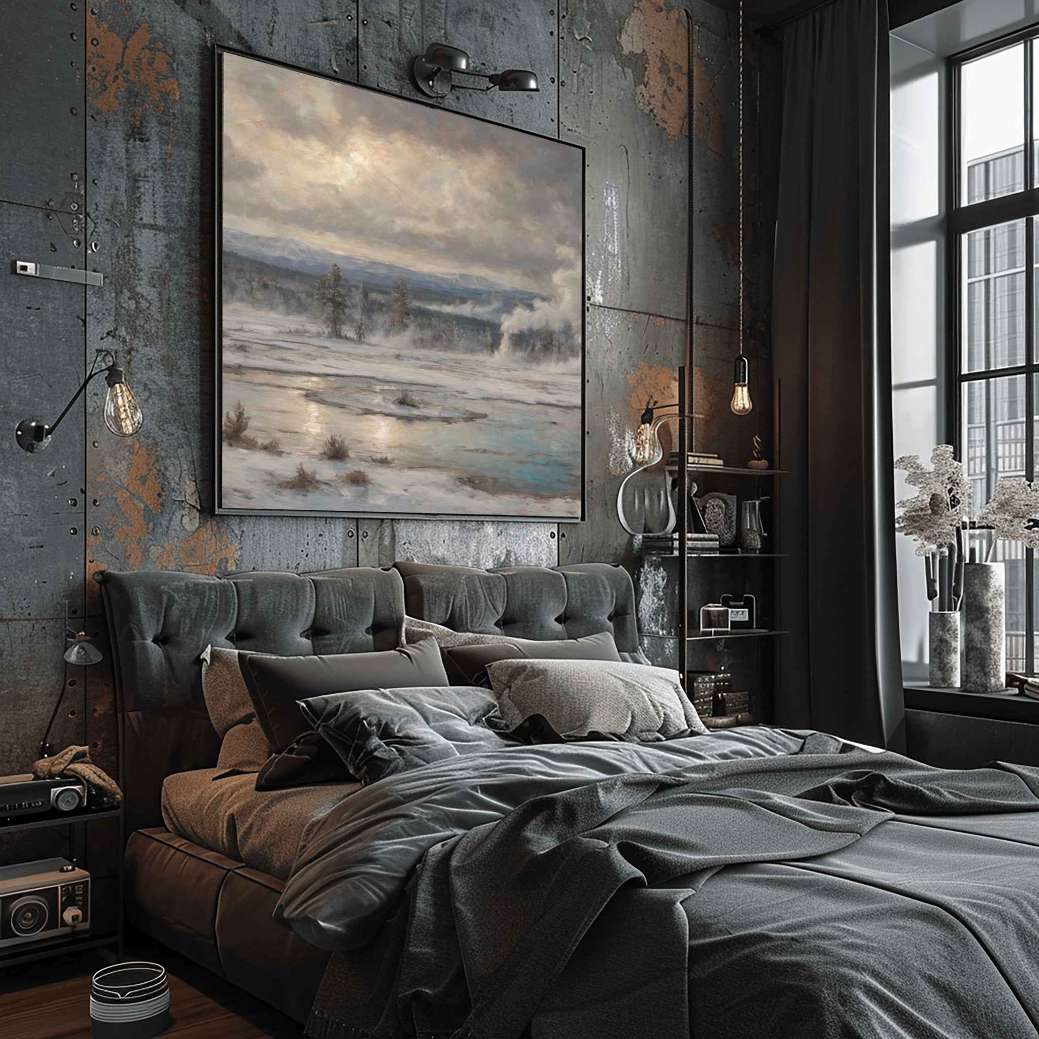 Geyser Basin Poster Canvas Yellowstone National Park Collection