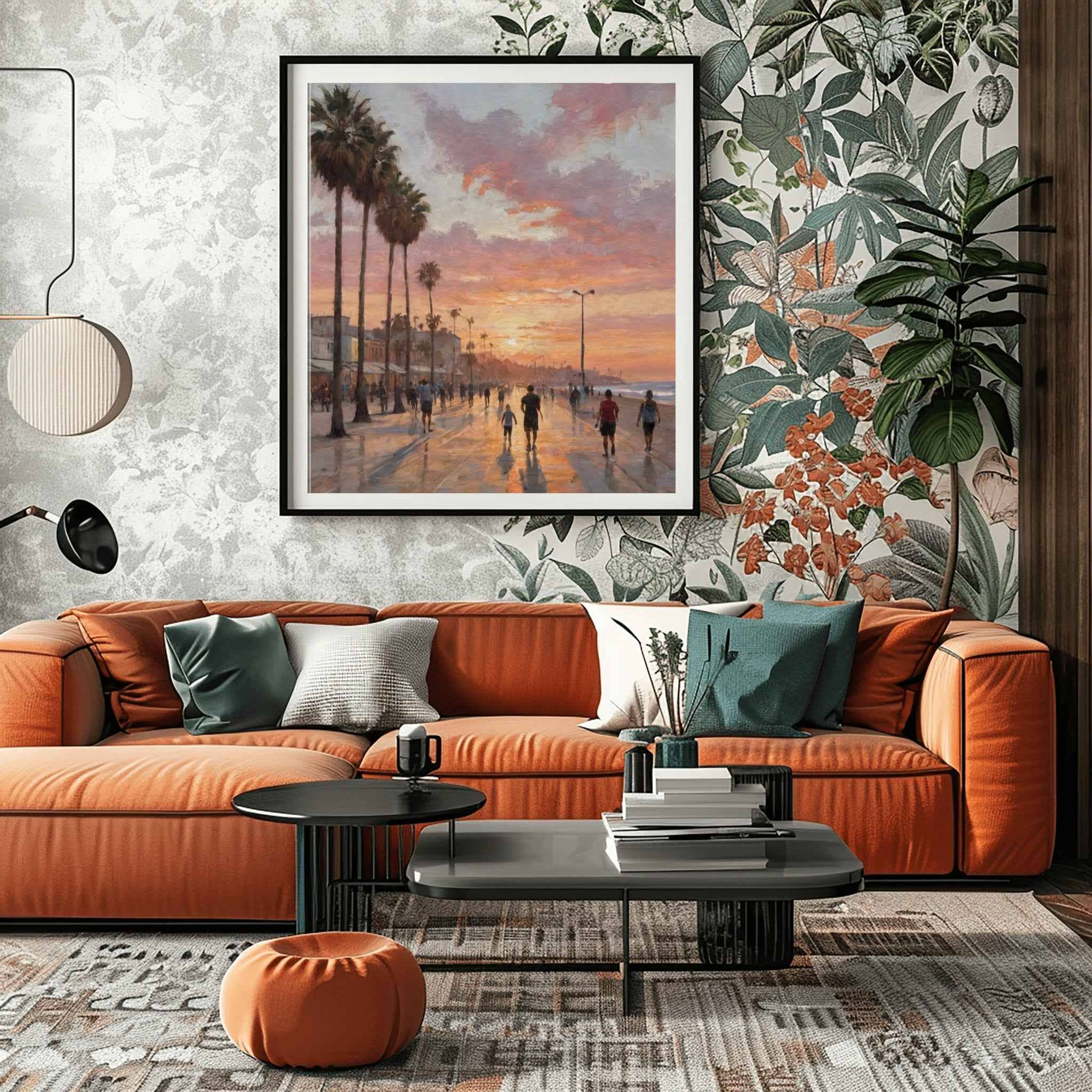 Venice Beach Poster Canvas Artwork - Los Angeles Collection