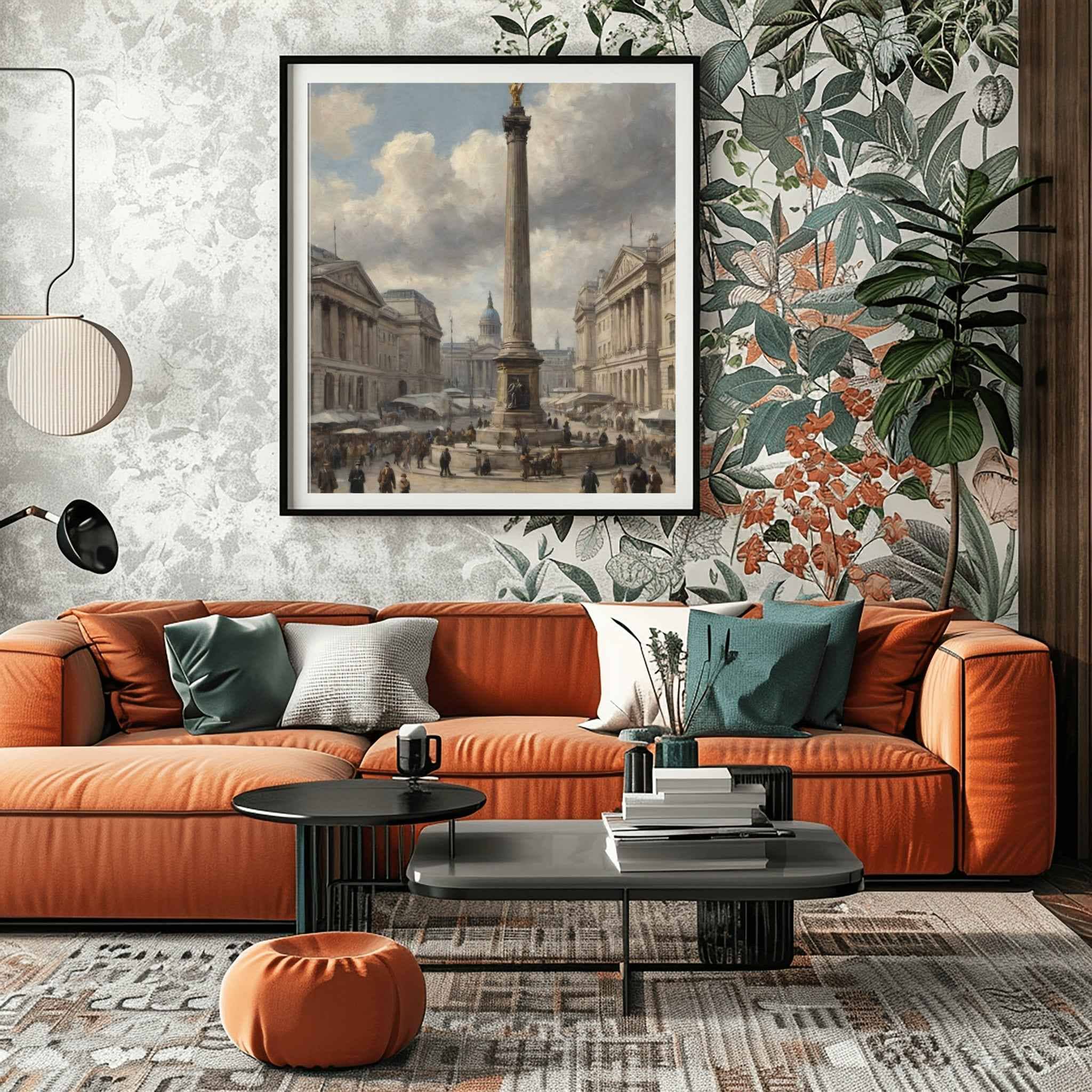 Trafalgar Square Poster Canvas Artwork - London Collection