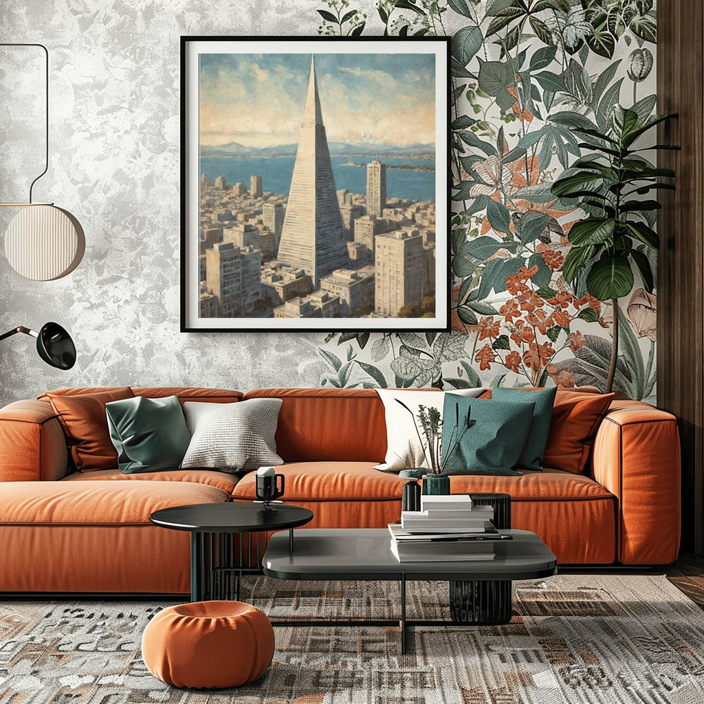 Transamerica Pyramid Poster Canvas Artwork - San Francisco Collection