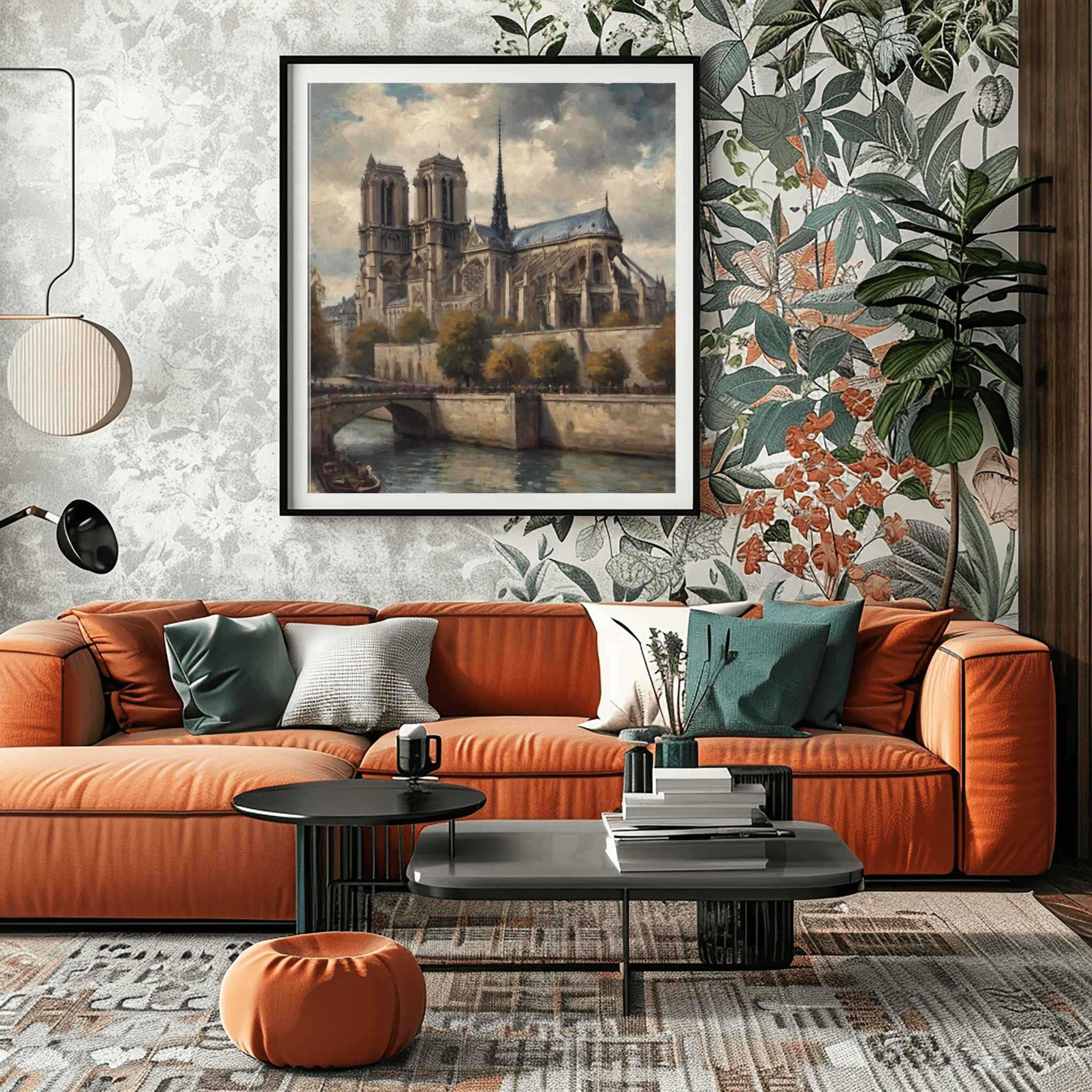 Notre-Dame Poster Canvas Artwork - Paris Collection