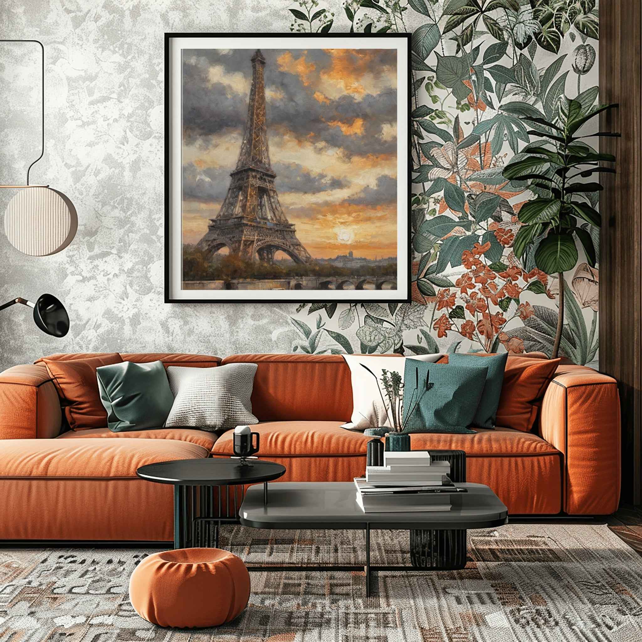 Eiffel Tower Poster Canvas Artwork - Paris Collection