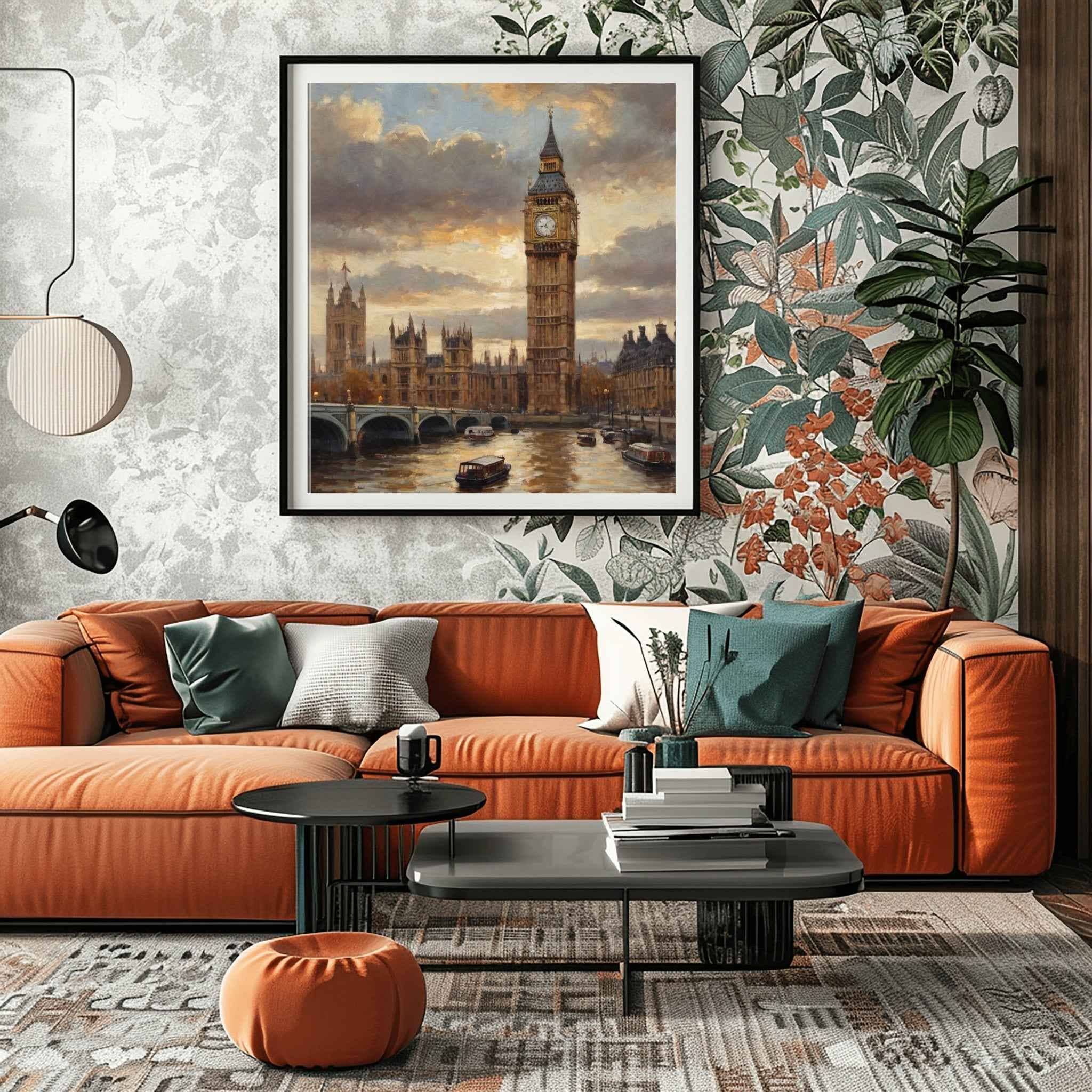 Big Ben Poster Canvas Artwork - London Collection