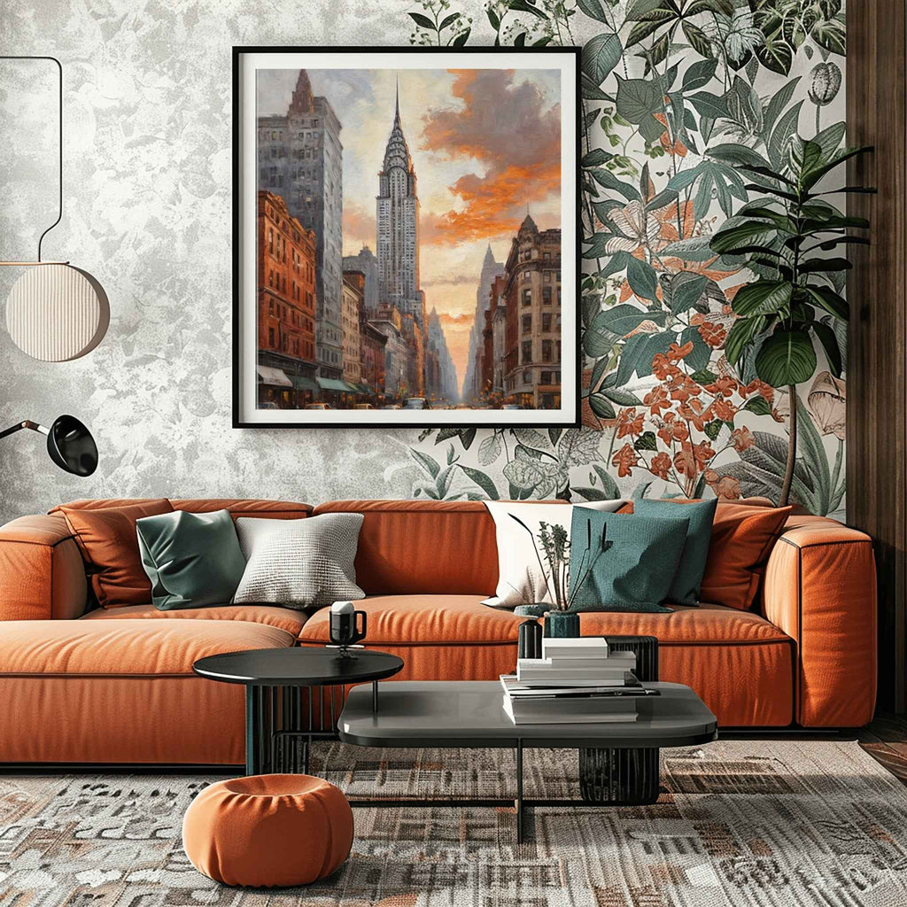 Chrysler Building Poster Canvas Artwork - New York Collection