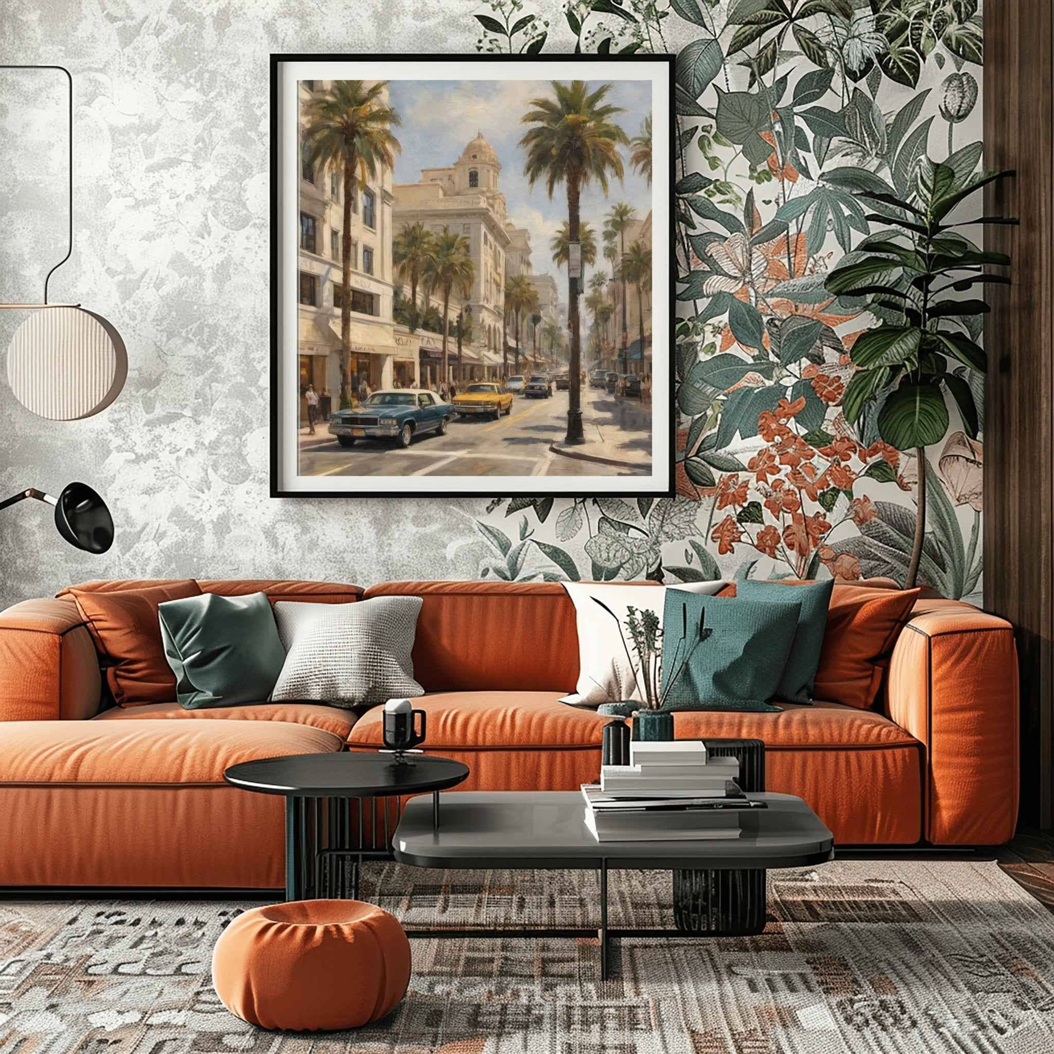 Rodeo Drive Poster Canvas Artwork - Los Angeles Collection