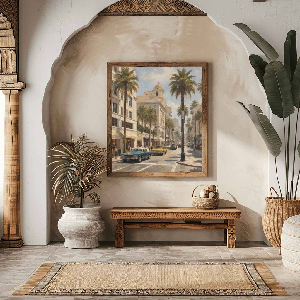 Rodeo Drive Poster Canvas Artwork - Los Angeles Collection