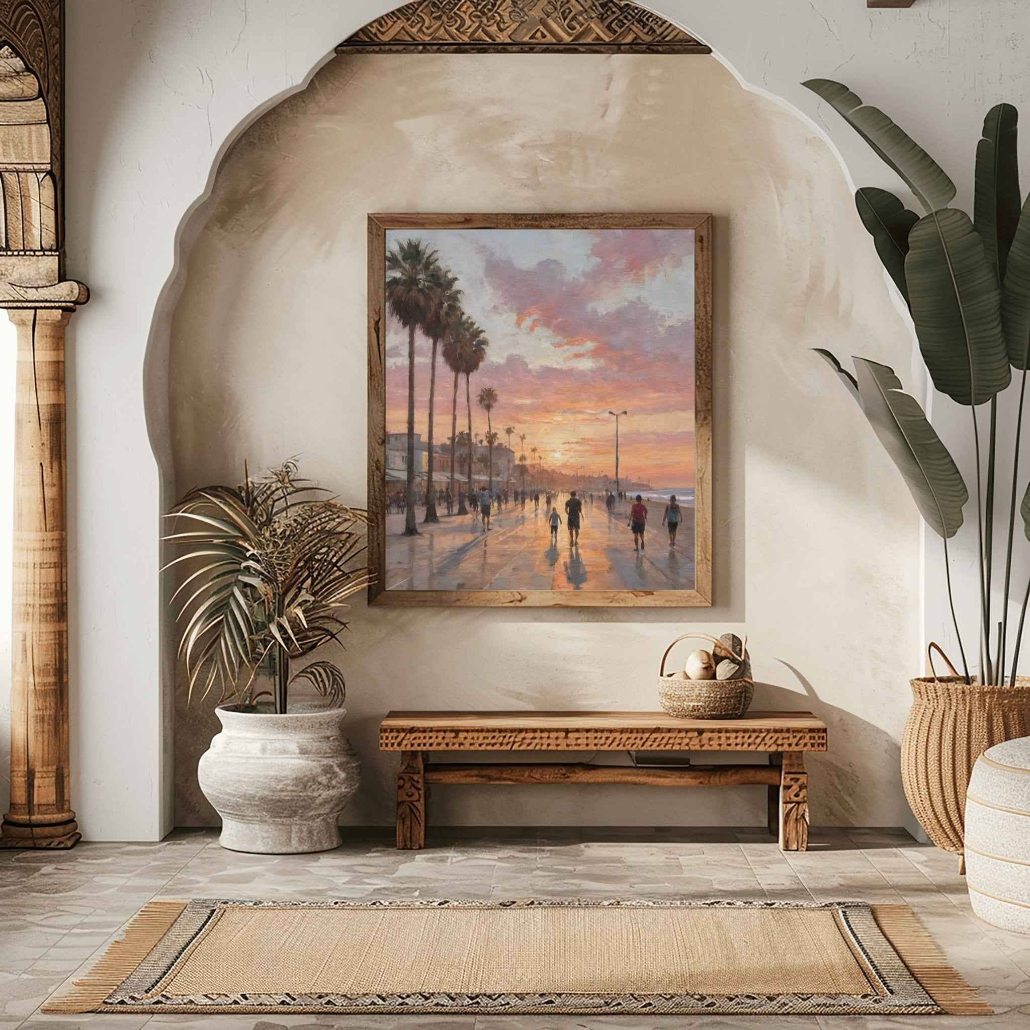 Venice Beach Poster Canvas Artwork - Los Angeles Collection