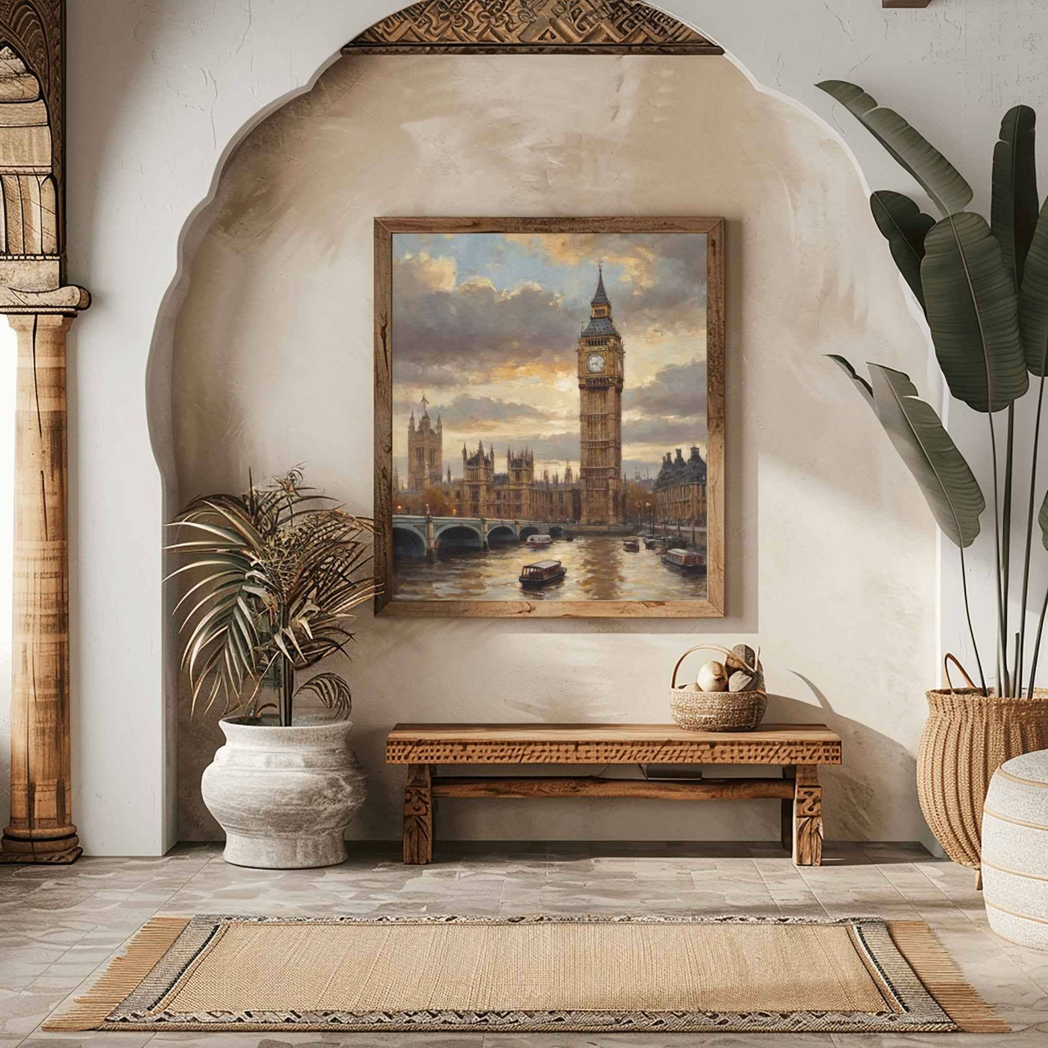 Big Ben Poster Canvas Artwork - London Collection