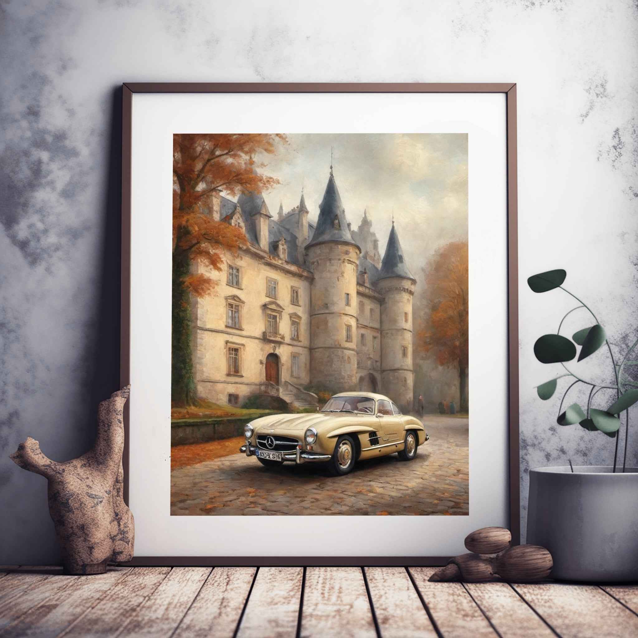 1955 German Gullwing Icon - Castle Edition | Poster Canvas - AquilVision