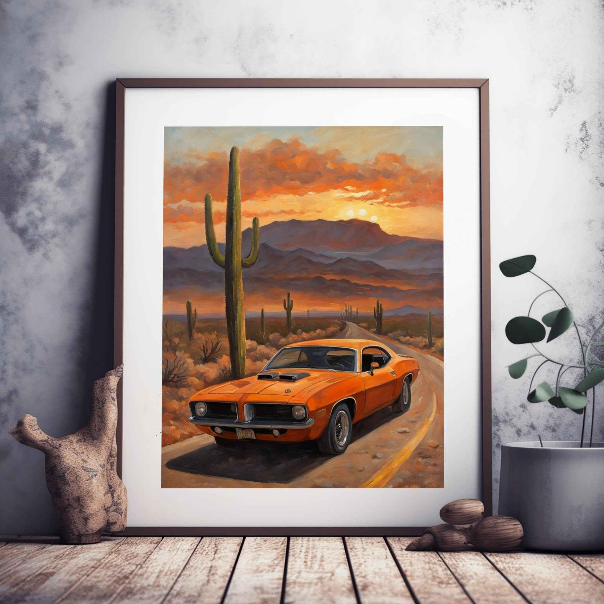 1970 Cuda High-Impact Era - Desert Edition | Poster Canvas