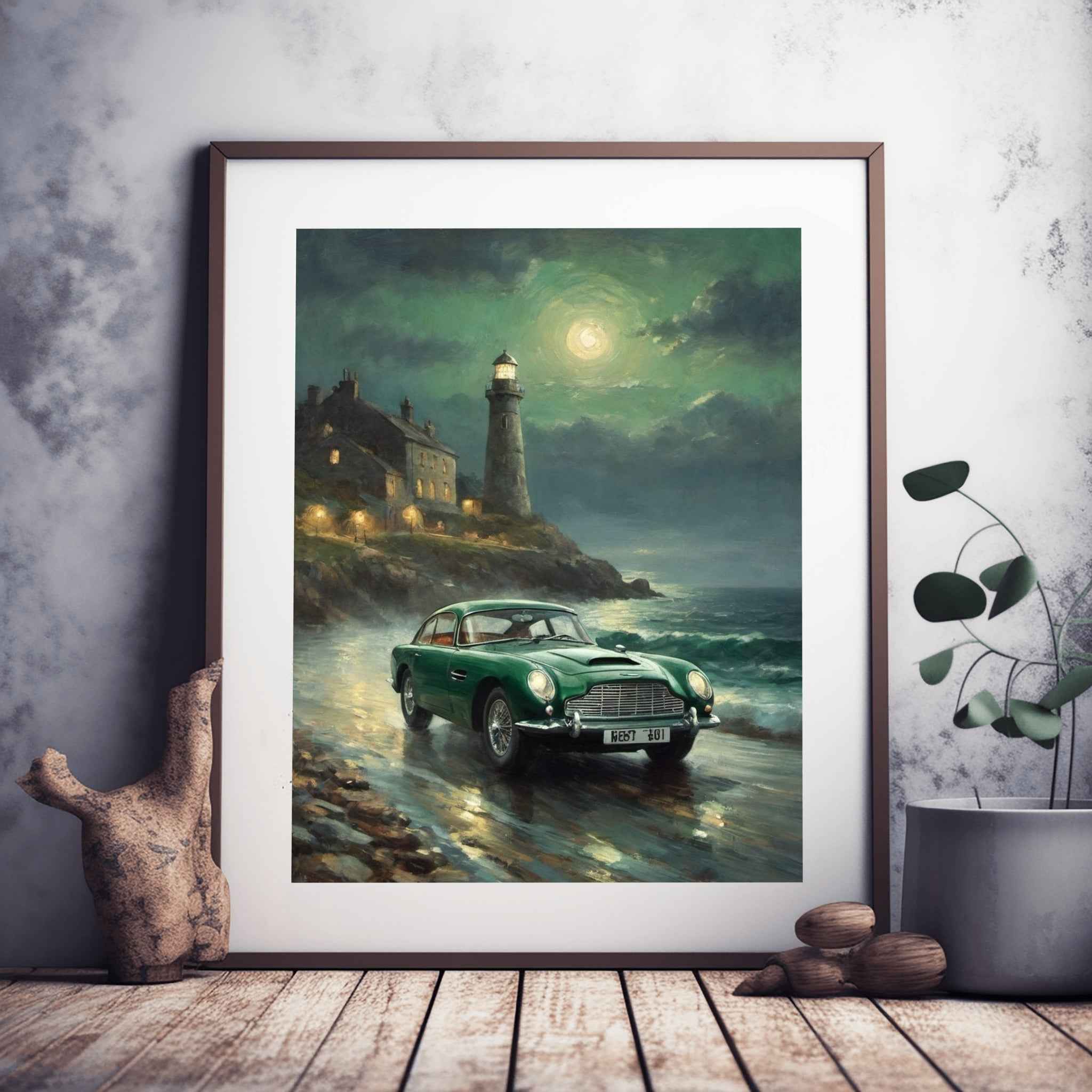 1964 British GT Elegance - Lighthouse Edition | Poster Canvas - AquilVision