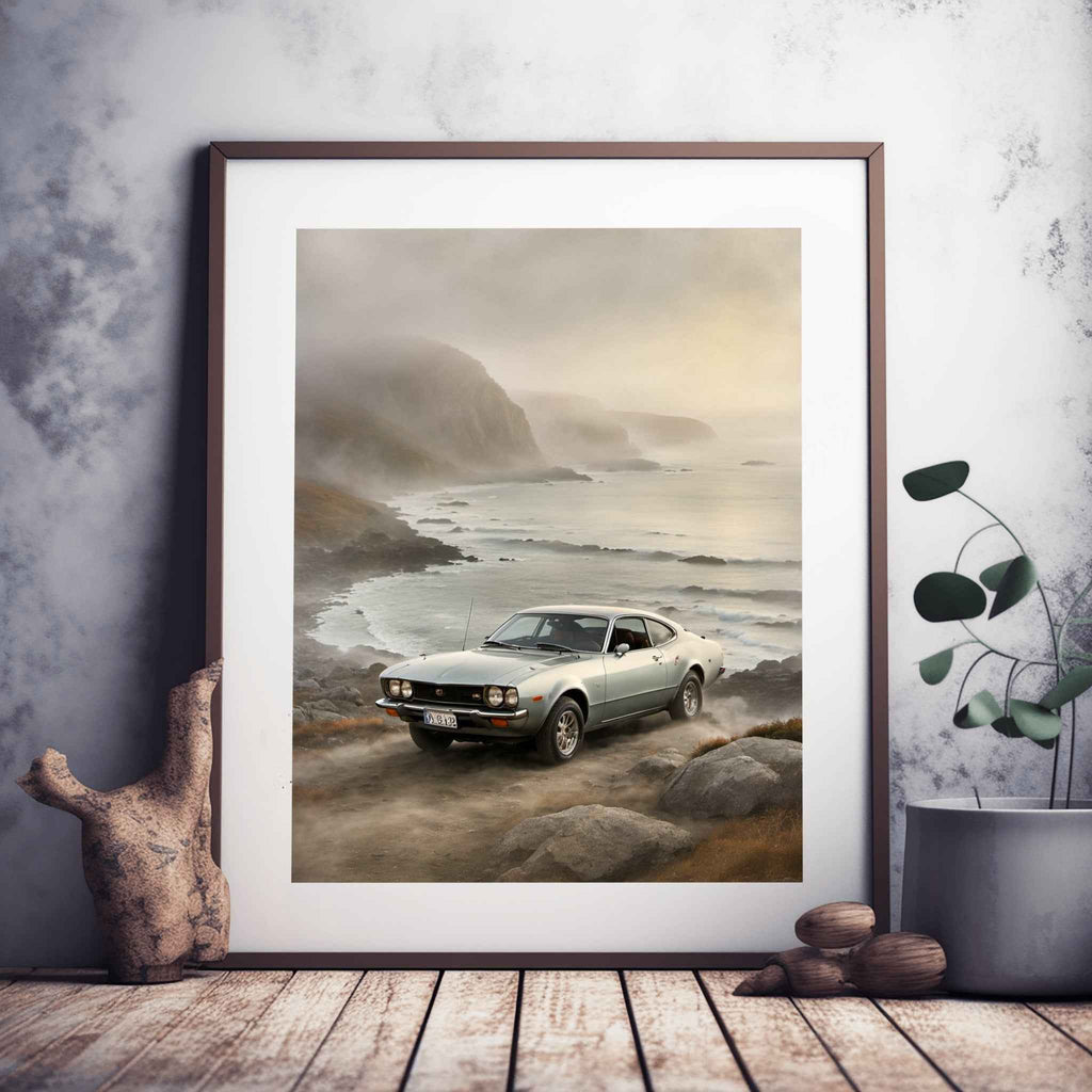 1974 Japanese GT Pioneer - Coastal Edition | Poster Canvas - AquilVision