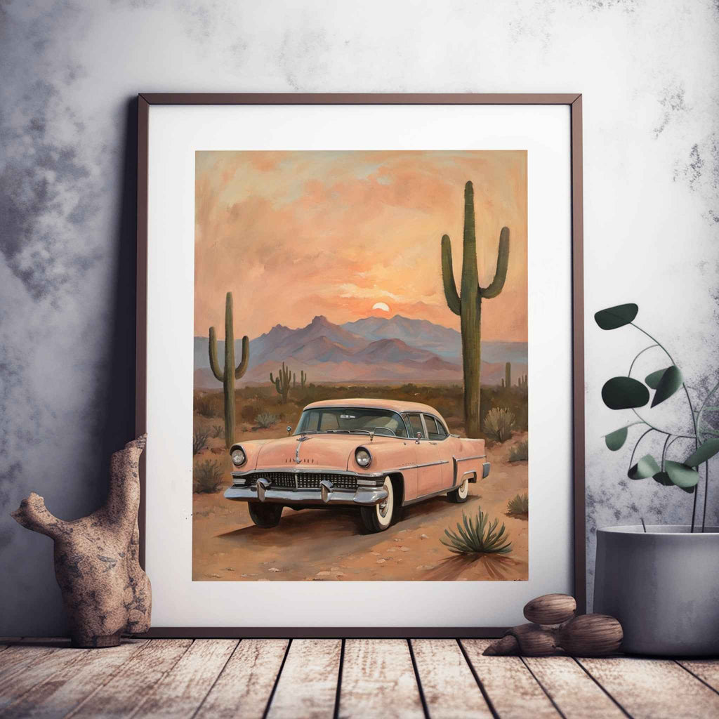 1956 American Formal Luxury Sedan - Desert Edition | Poster Canvas - AquilVision