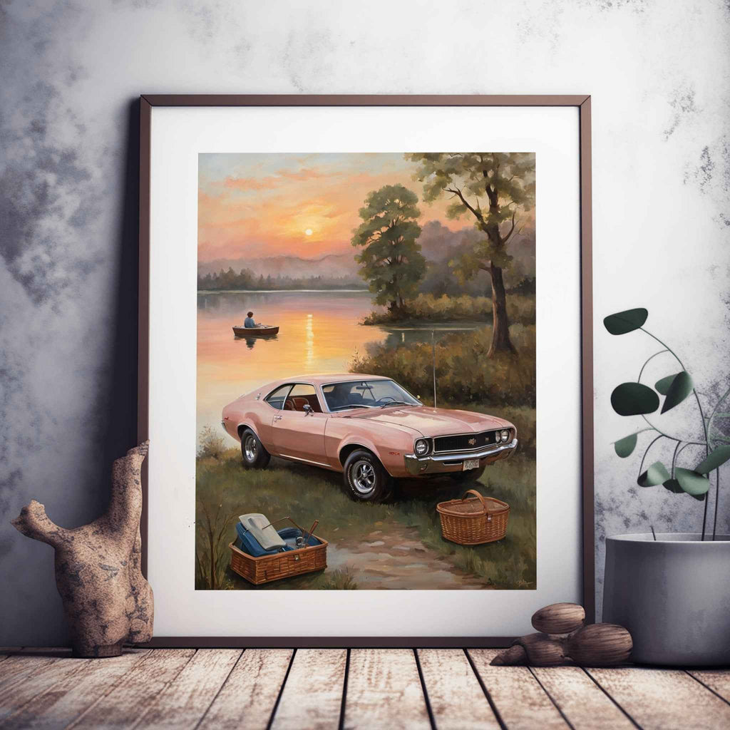 1968 AMC Javelin Spirit - Lakeside Edition | Poster Canvas - AquilVision