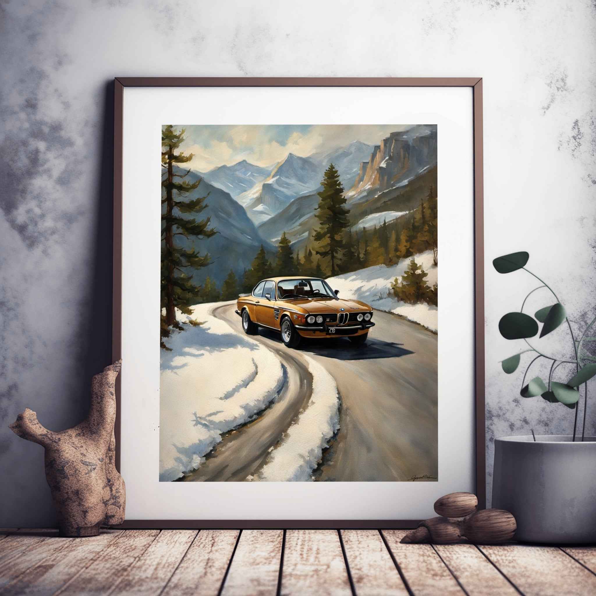 1973 Batmobile CSL Racer - Winter Edition | Poster Canvas - AquilVision