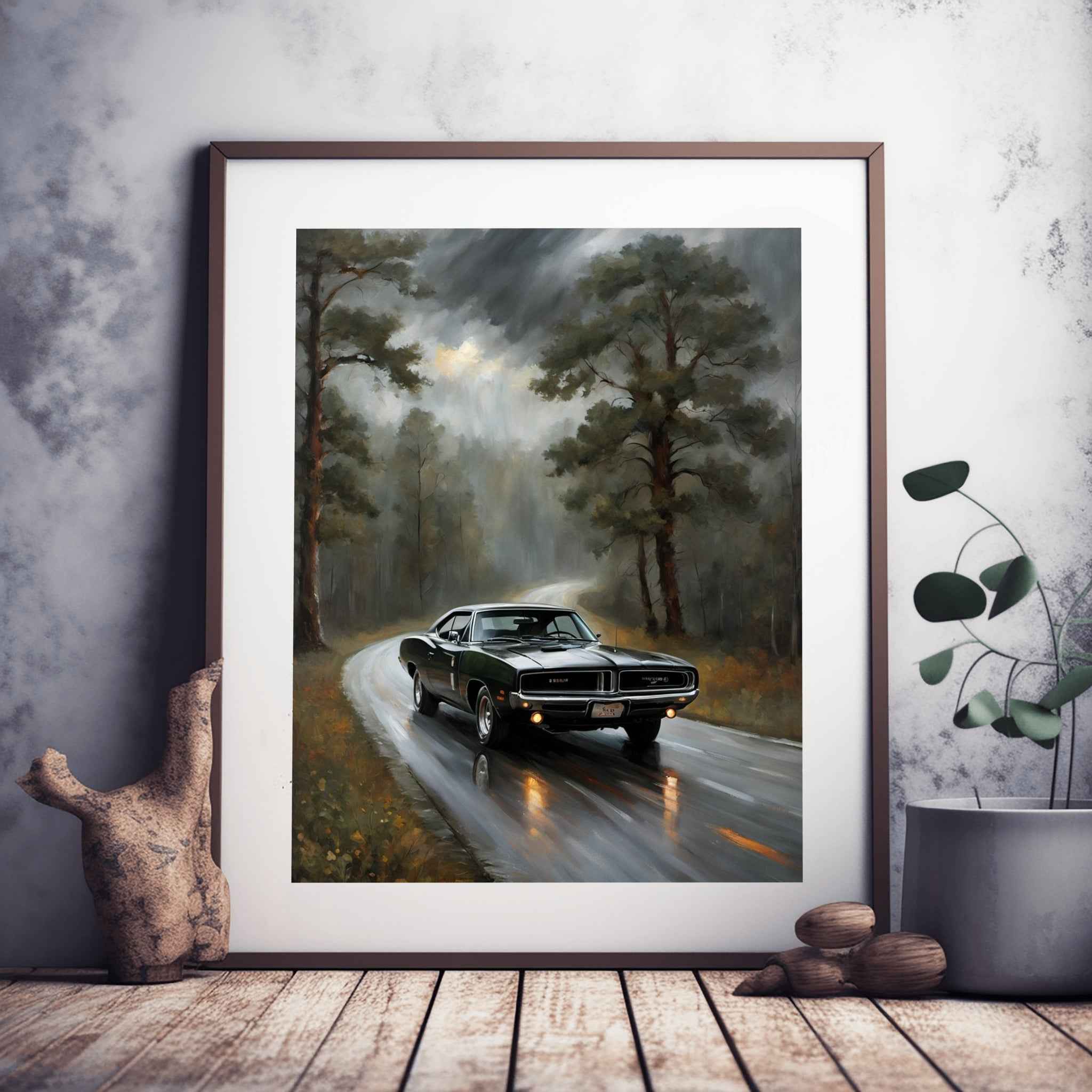 1969 RT Charger Power - Forest Edition | Poster Canvas - AquilVision