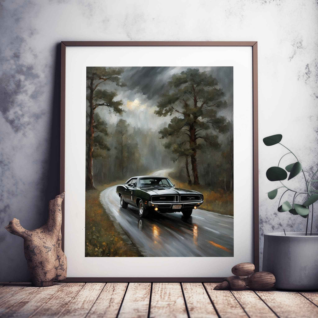 1969 RT Charger Power - Forest Edition | Poster Canvas - AquilVision