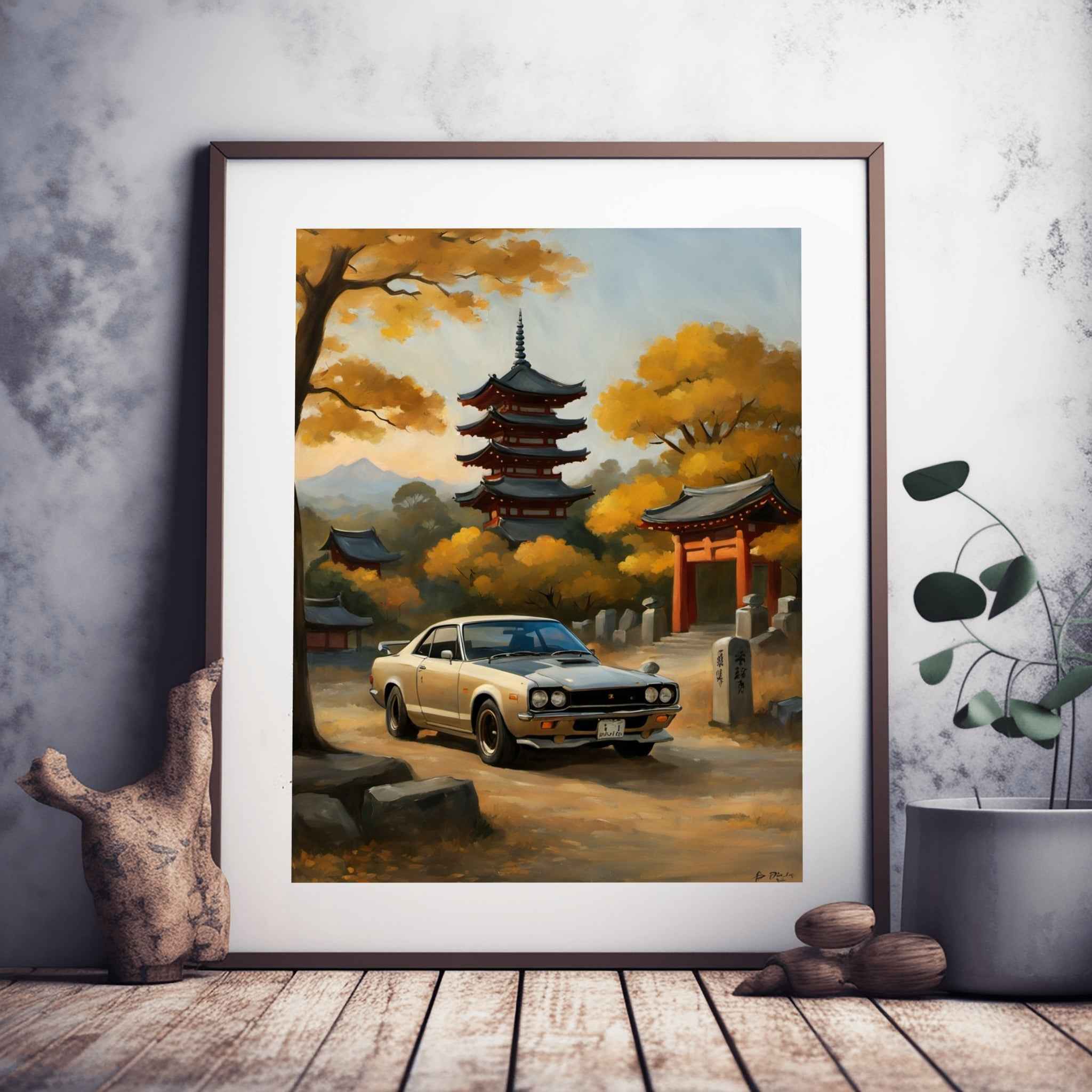 1971 Hakosuka GT-R Legend - Temple Edition | Poster Canvas