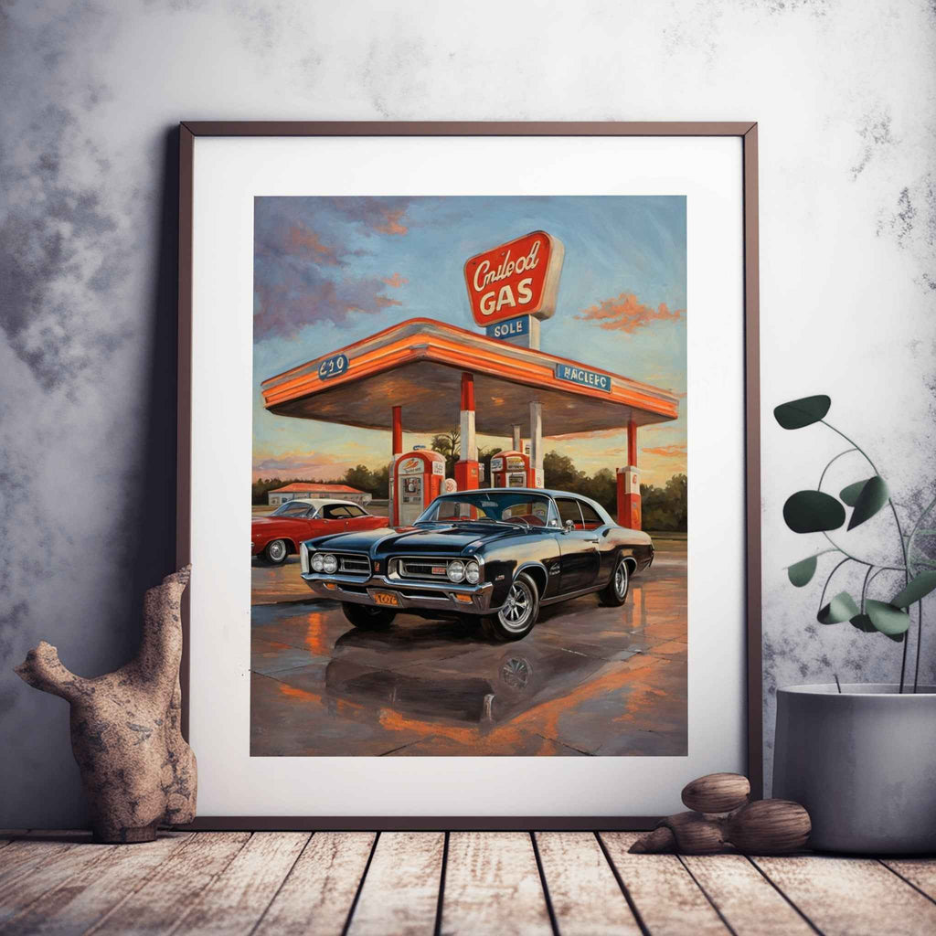 1964 GTO Muscle Pioneer - Gas Station Edition | Poster Canvas - AquilVision