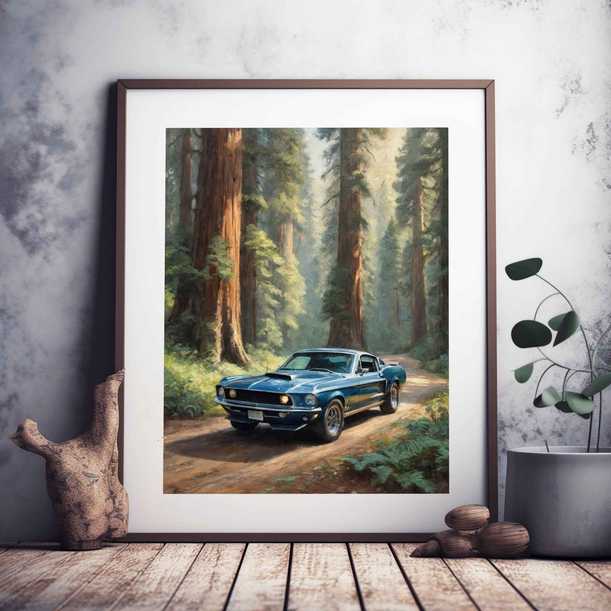 1968 Shelby Muscle Icon - Redwood Edition | Poster Canvas