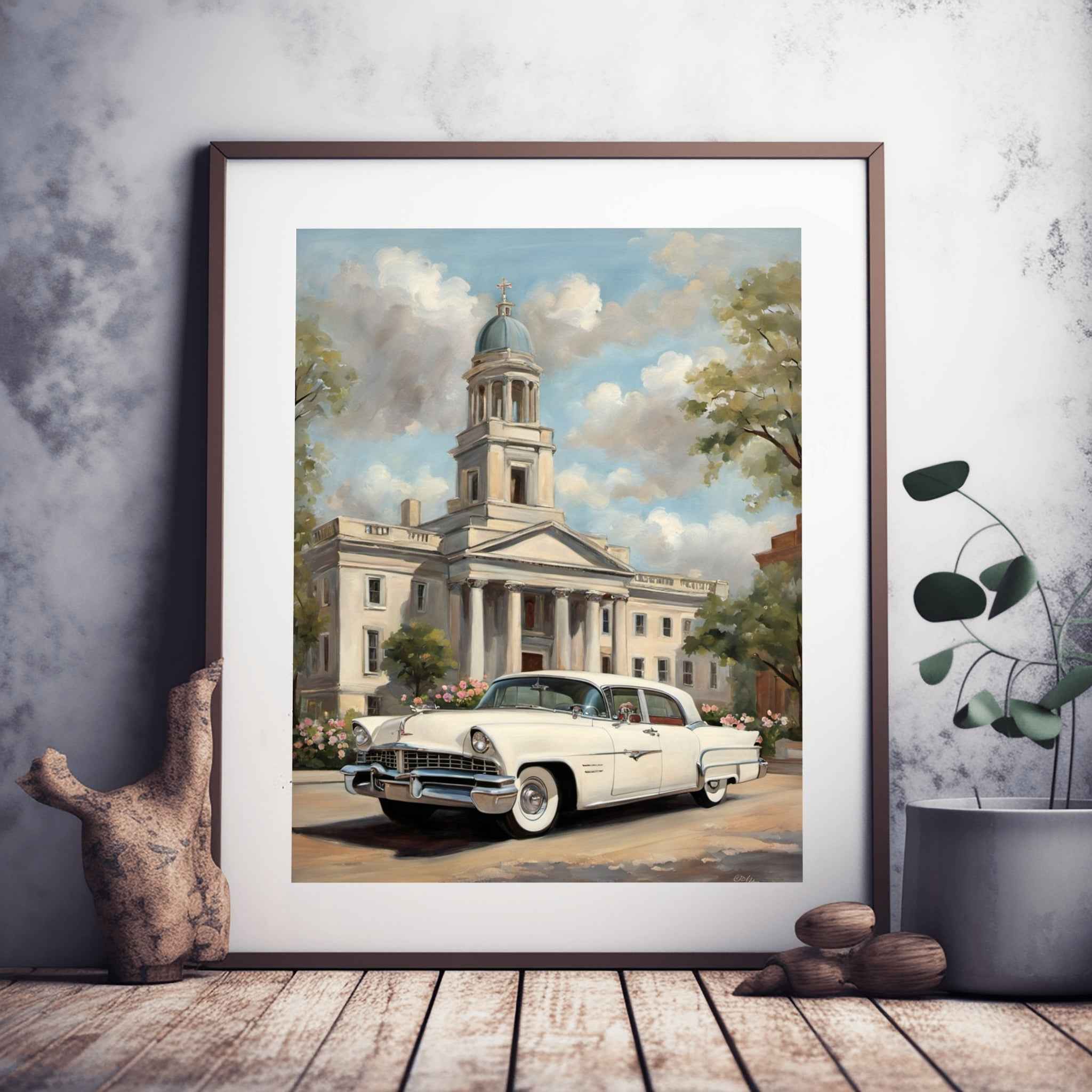 1956 American Formal Luxury Sedan - Town Edition | Poster Canvas - AquilVision