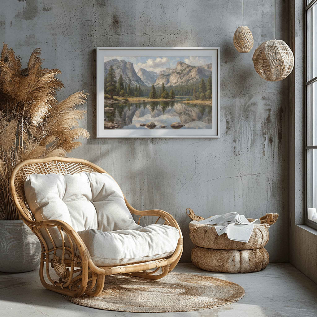 Mirror Lake Poster Canvas Yosemite National Park Collection