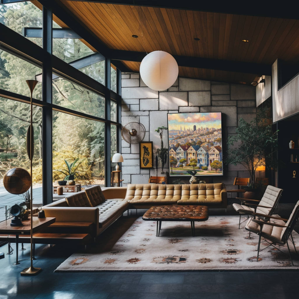 Painted Ladies Poster Canvas Artwork - San Francisco Collection