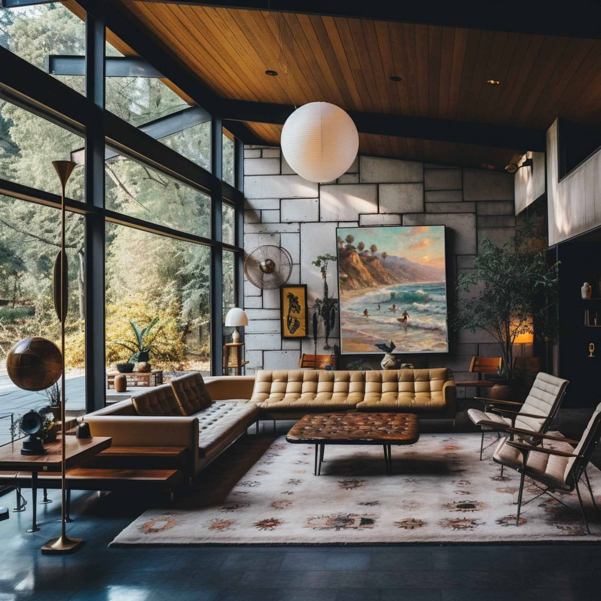 Malibu Beach Poster Canvas Artwork - Los Angeles Collection