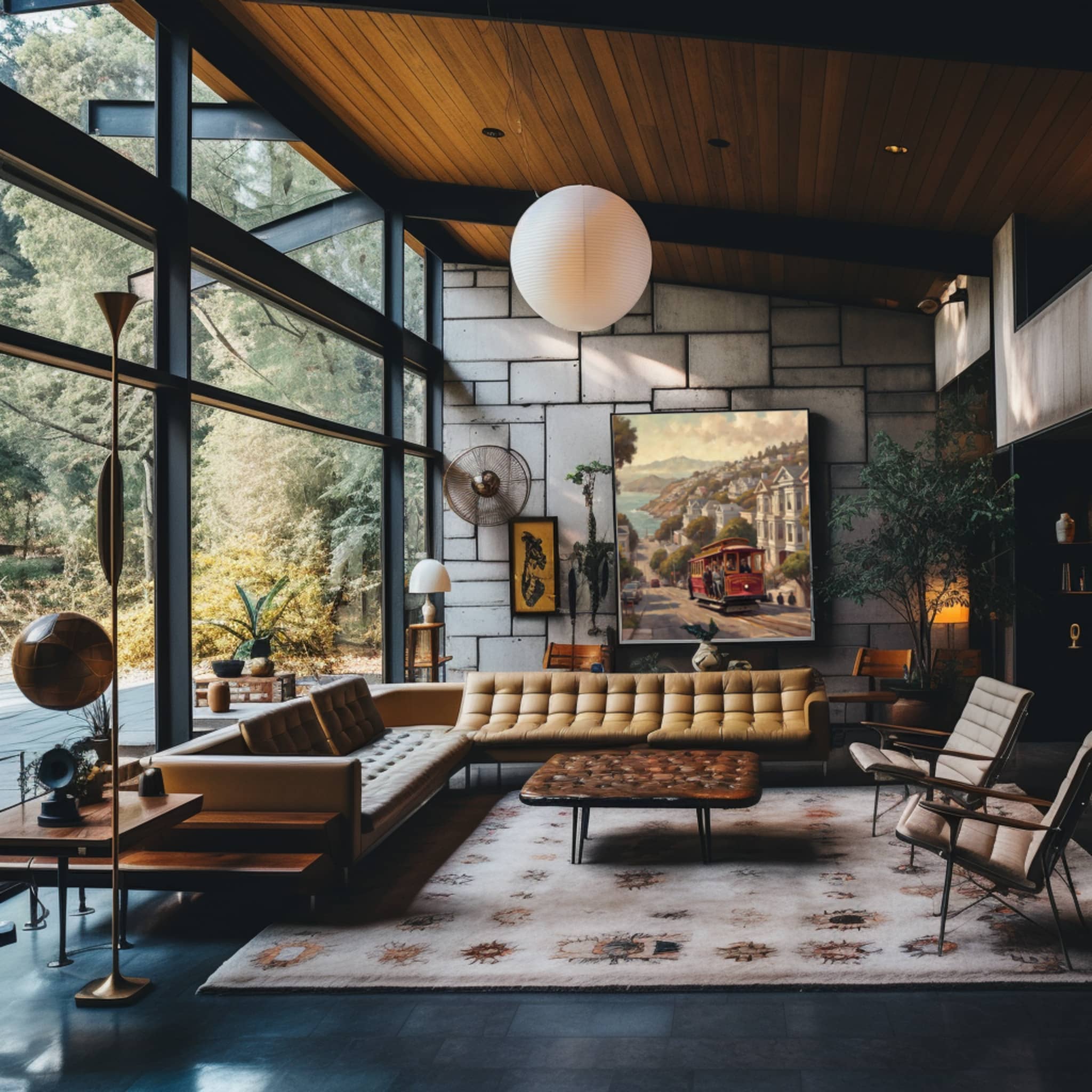 Cable Car Poster Canvas Artwork - San Francisco Collection