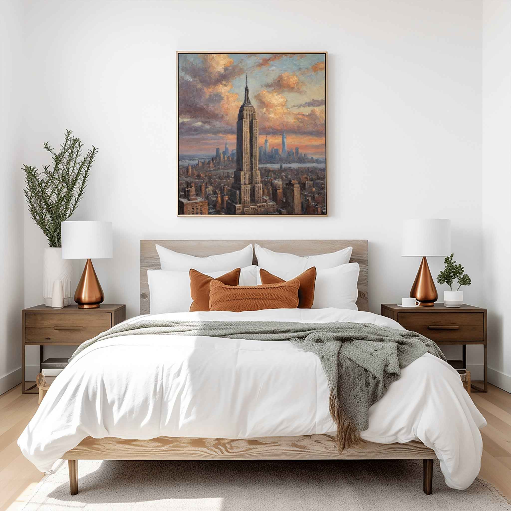 Empire State Poster Canvas Artwork - New York Collection