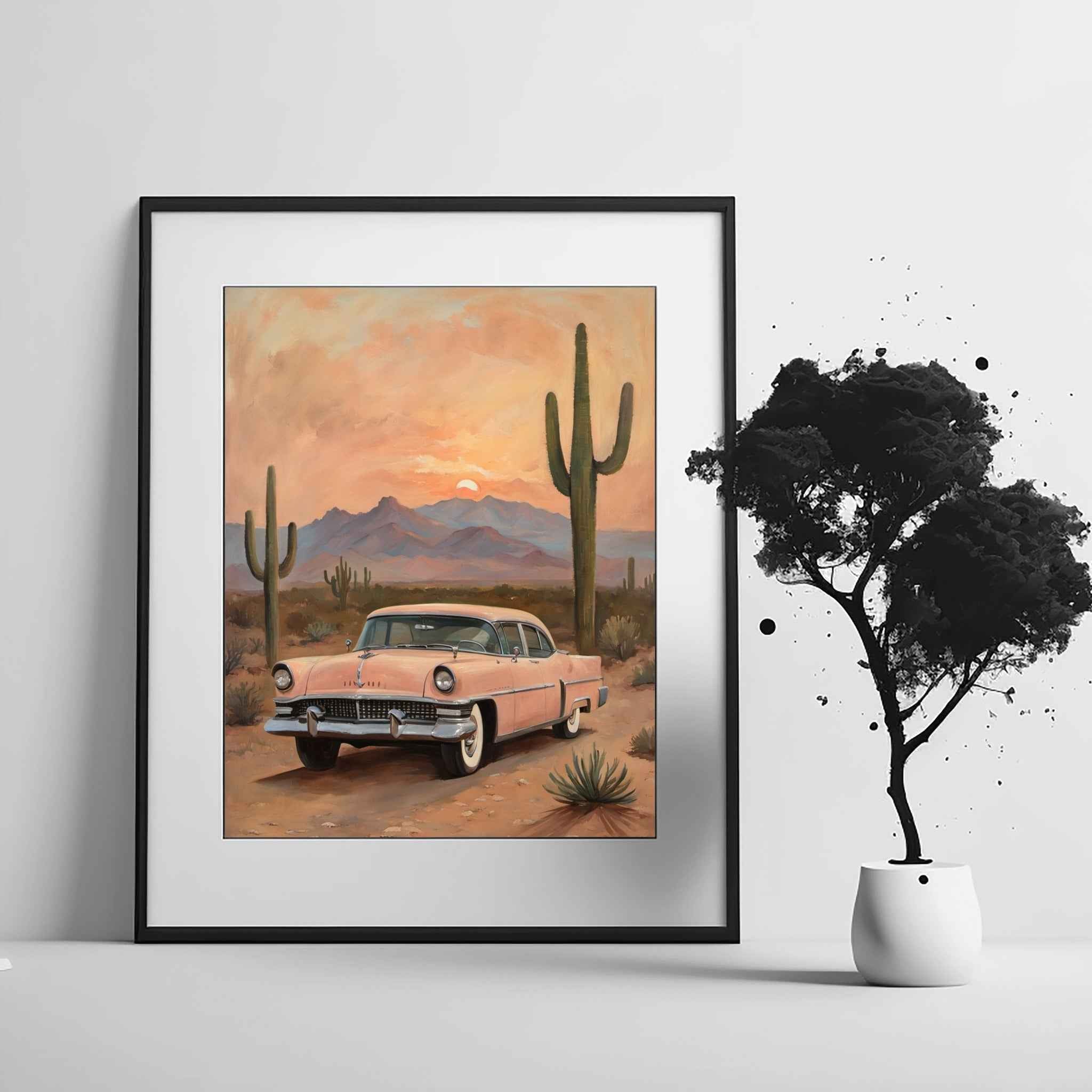1956 American Formal Luxury Sedan - Desert Edition | Poster Canvas - AquilVision