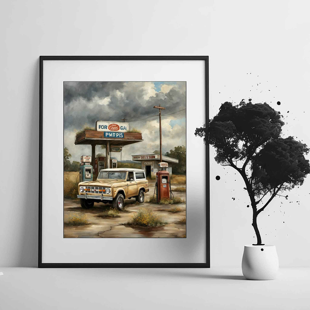 1973 FirstGen Bronco Spirit - Gas Station Edition | Poster Canvas - AquilVision