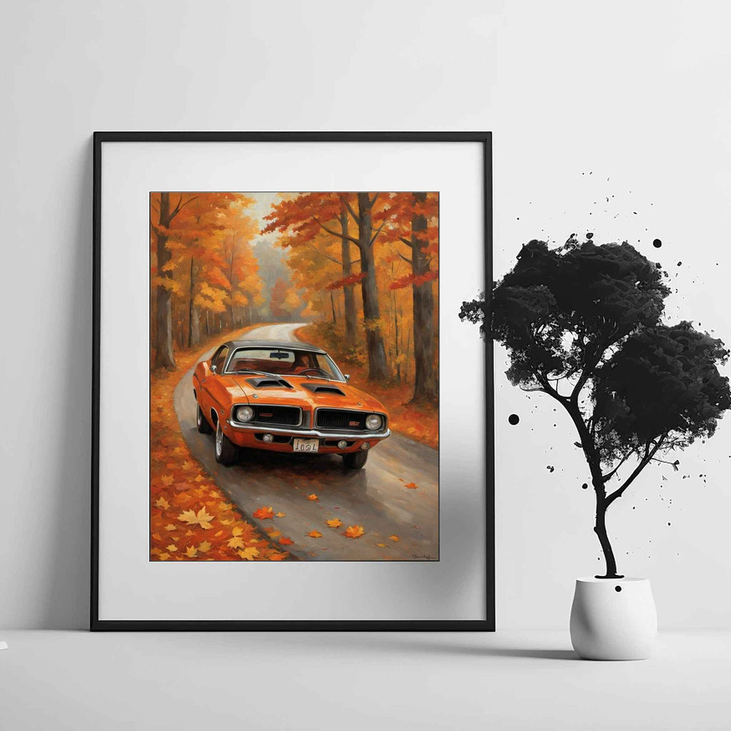 1970 Cuda High-Impact Era - Forest Edition | Poster Canvas - AquilVision