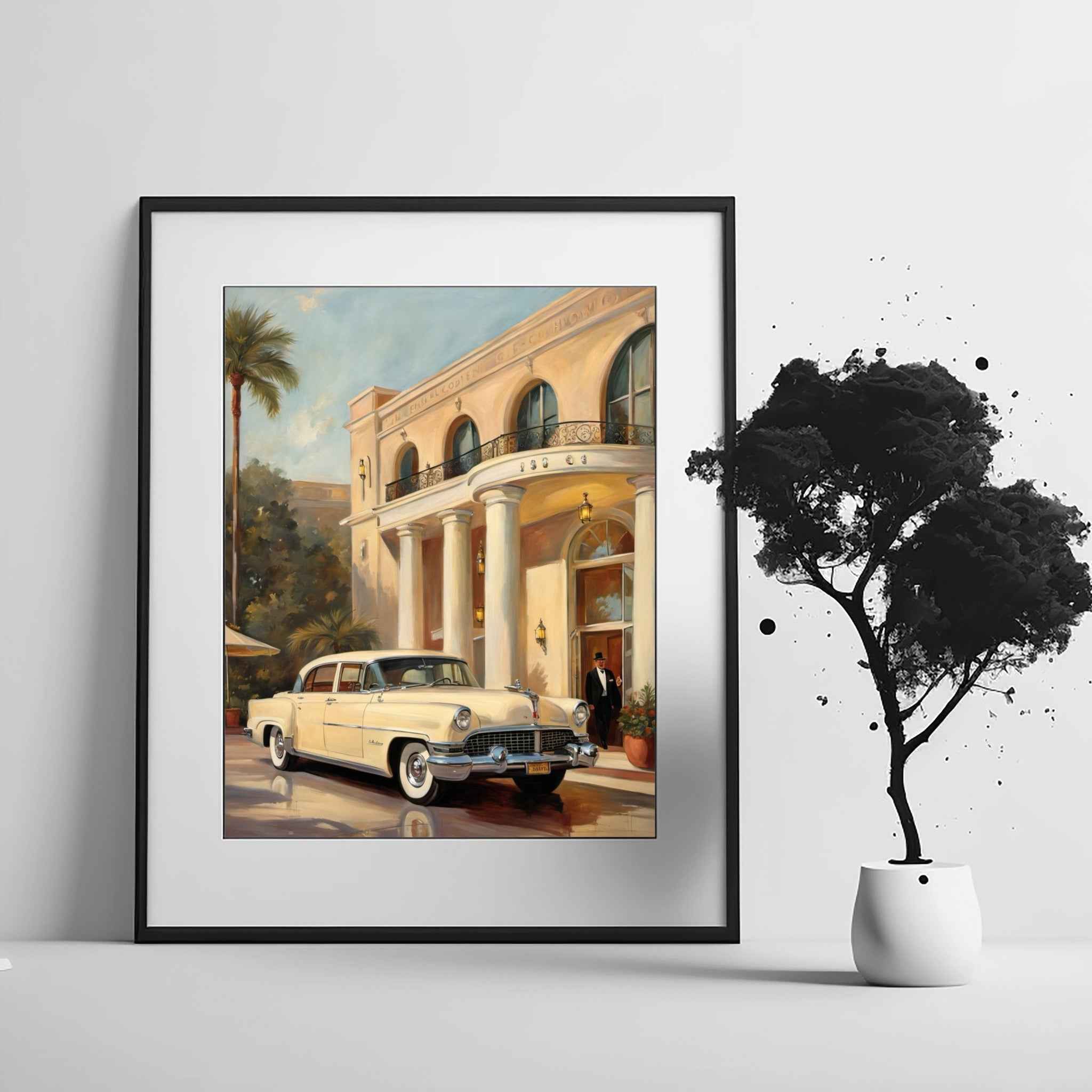 1956 American Formal Luxury Sedan - Hotel Edition | Poster Canvas