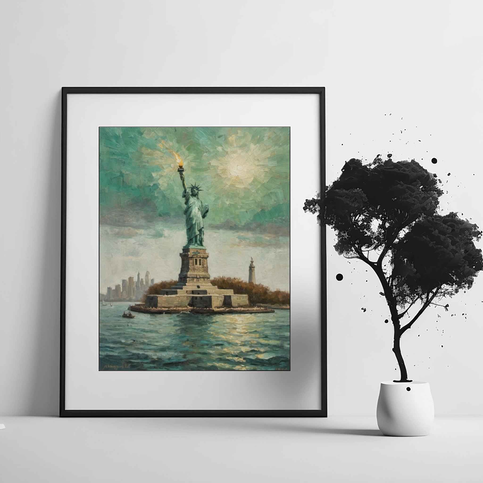 Statue of Liberty Poster Canvas Artwork - New York Collection